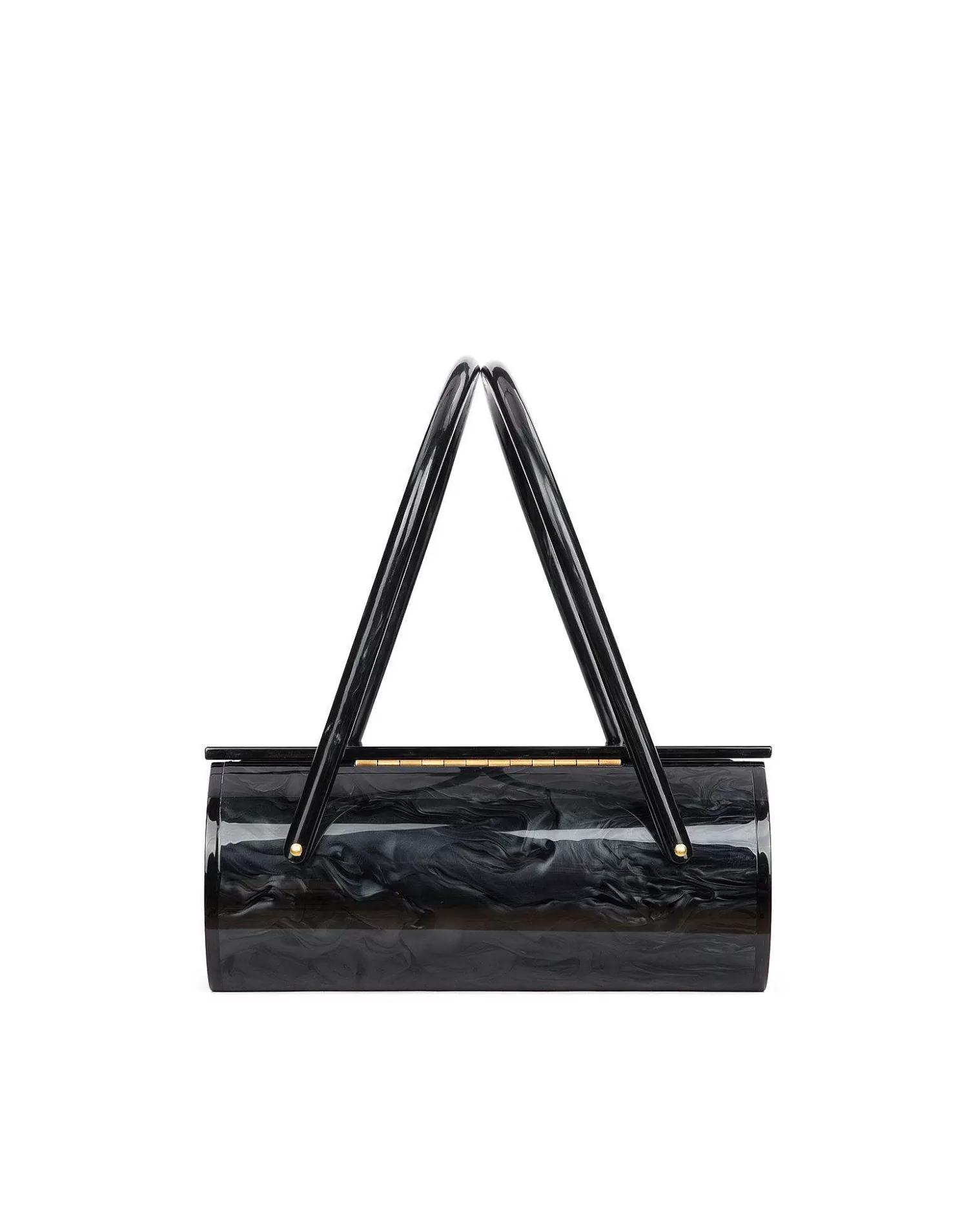 Top Handle Bags>Brandon Blackwood Acrylic Basket Bag Black Marble