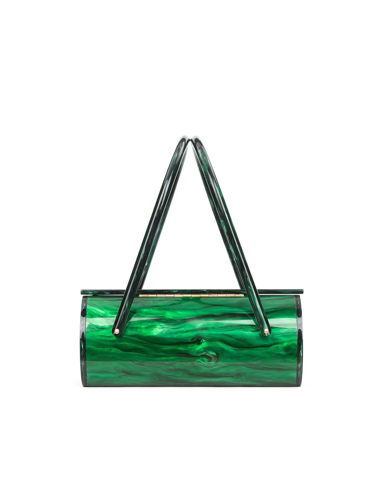 Top Handle Bags>Brandon Blackwood Acrylic Basket Bag Green Marble