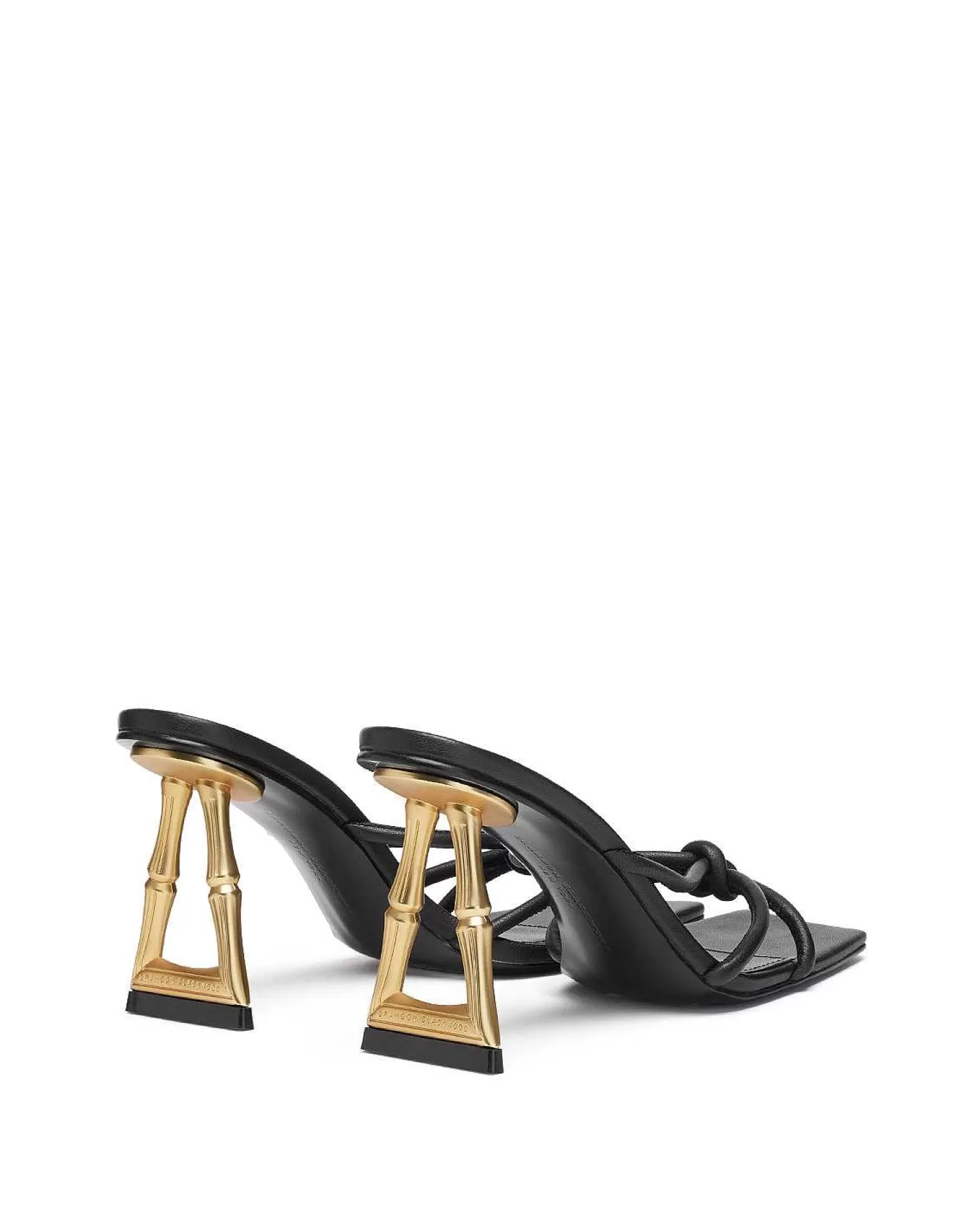 Sandals>Brandon Blackwood Bamboo B Heel Sandal Black