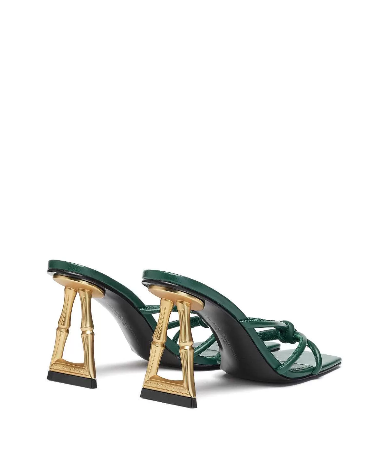 Sandals>Brandon Blackwood Bamboo B Heel Sandal Forest Green