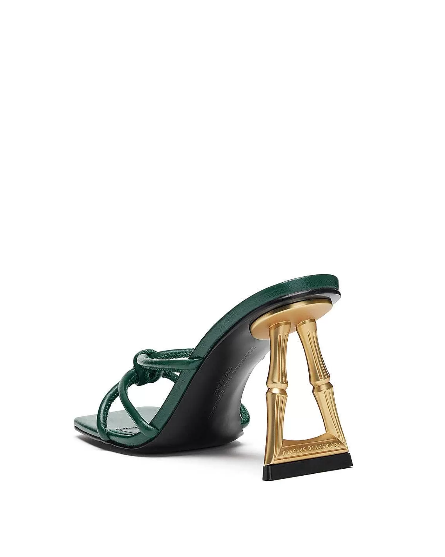 Sandals>Brandon Blackwood Bamboo B Heel Sandal Forest Green