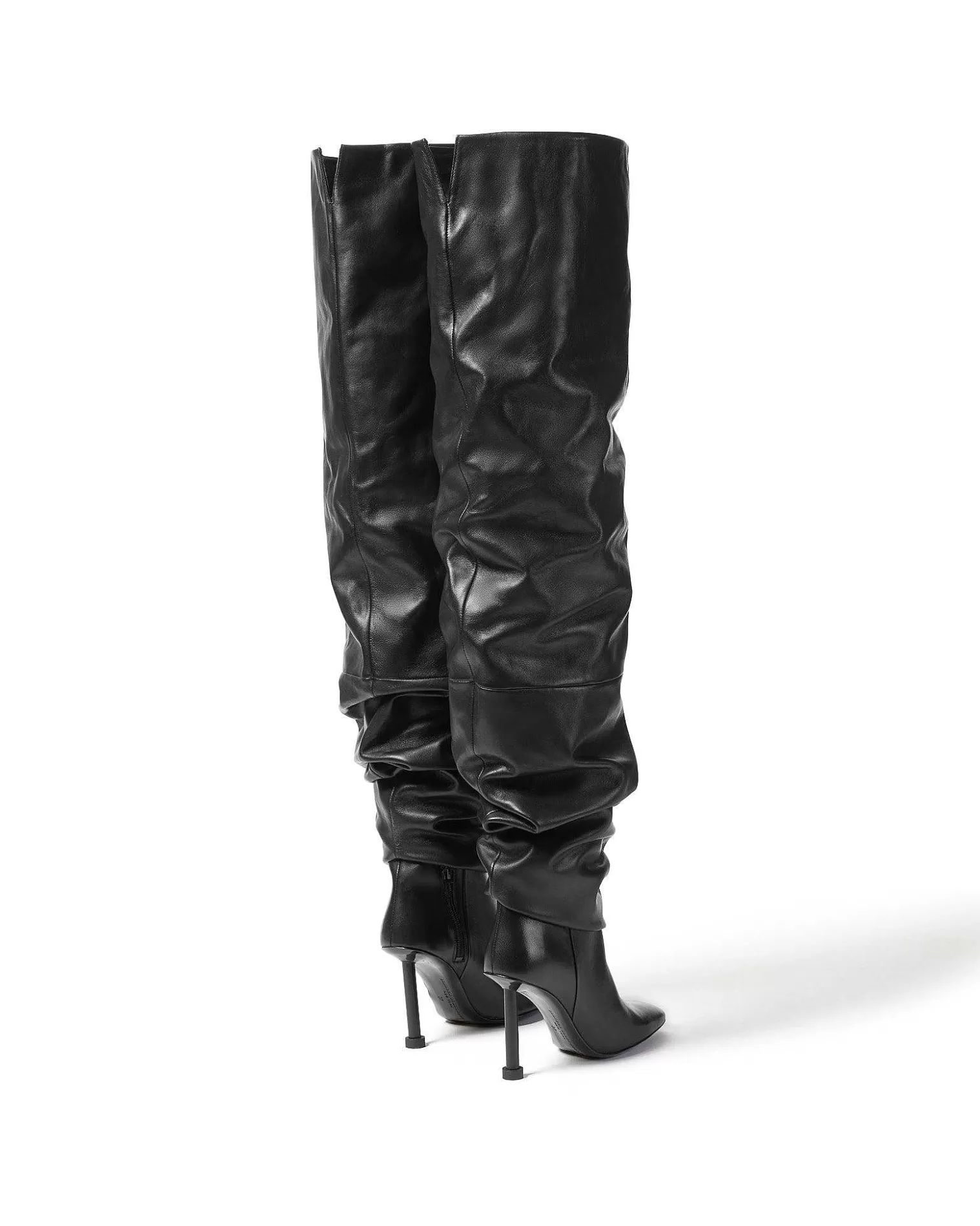 Boots>Brandon Blackwood Blair Thigh High Boot Black Leather