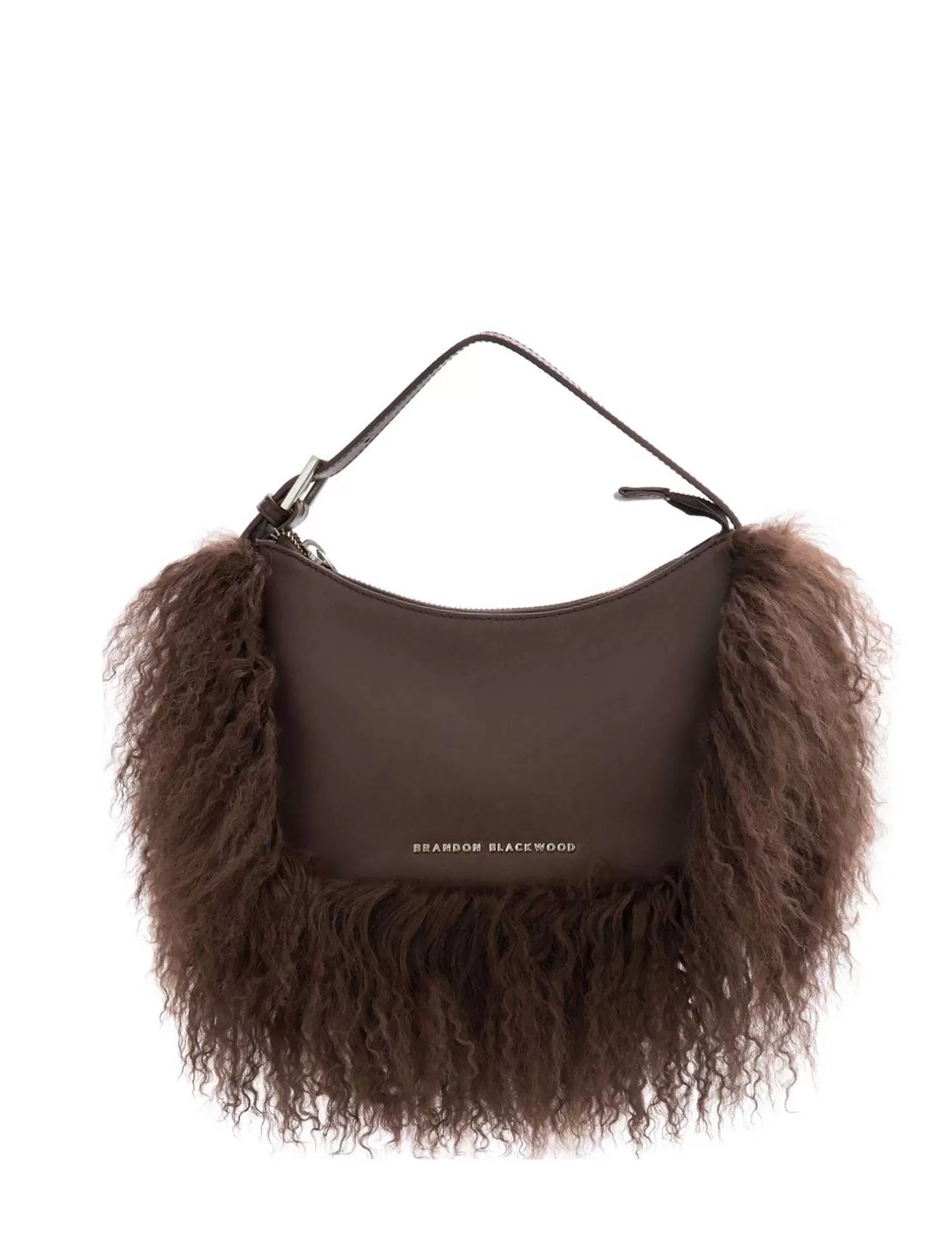 Shoulder Bags>Brandon Blackwood Cortni Bag Brown Leather W/Brown Wool