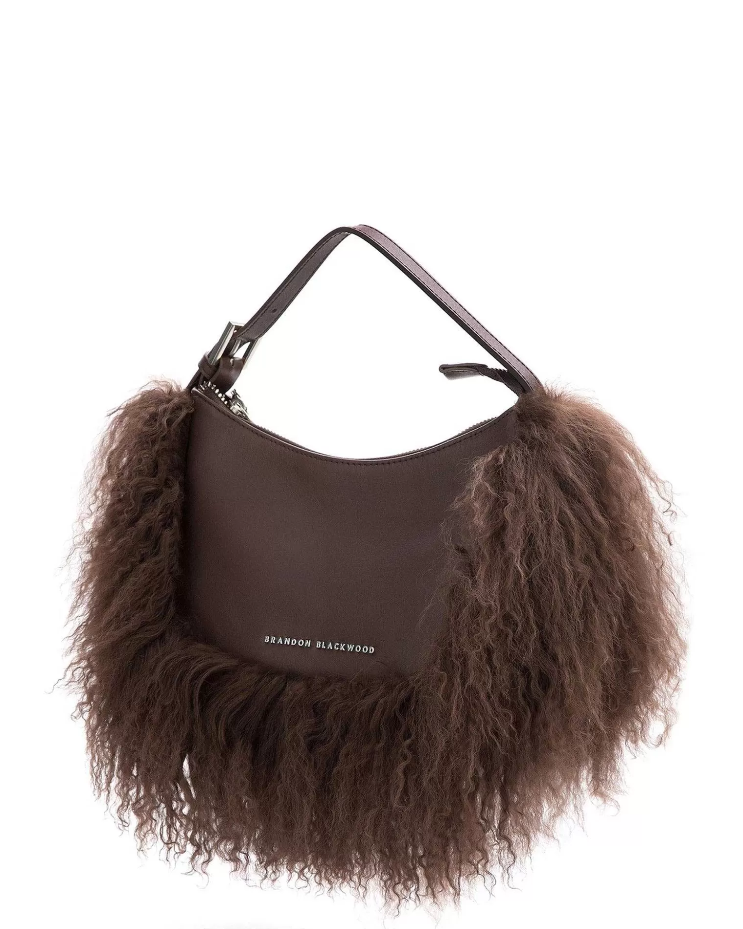 Shoulder Bags>Brandon Blackwood Cortni Bag Brown Leather W/Brown Wool