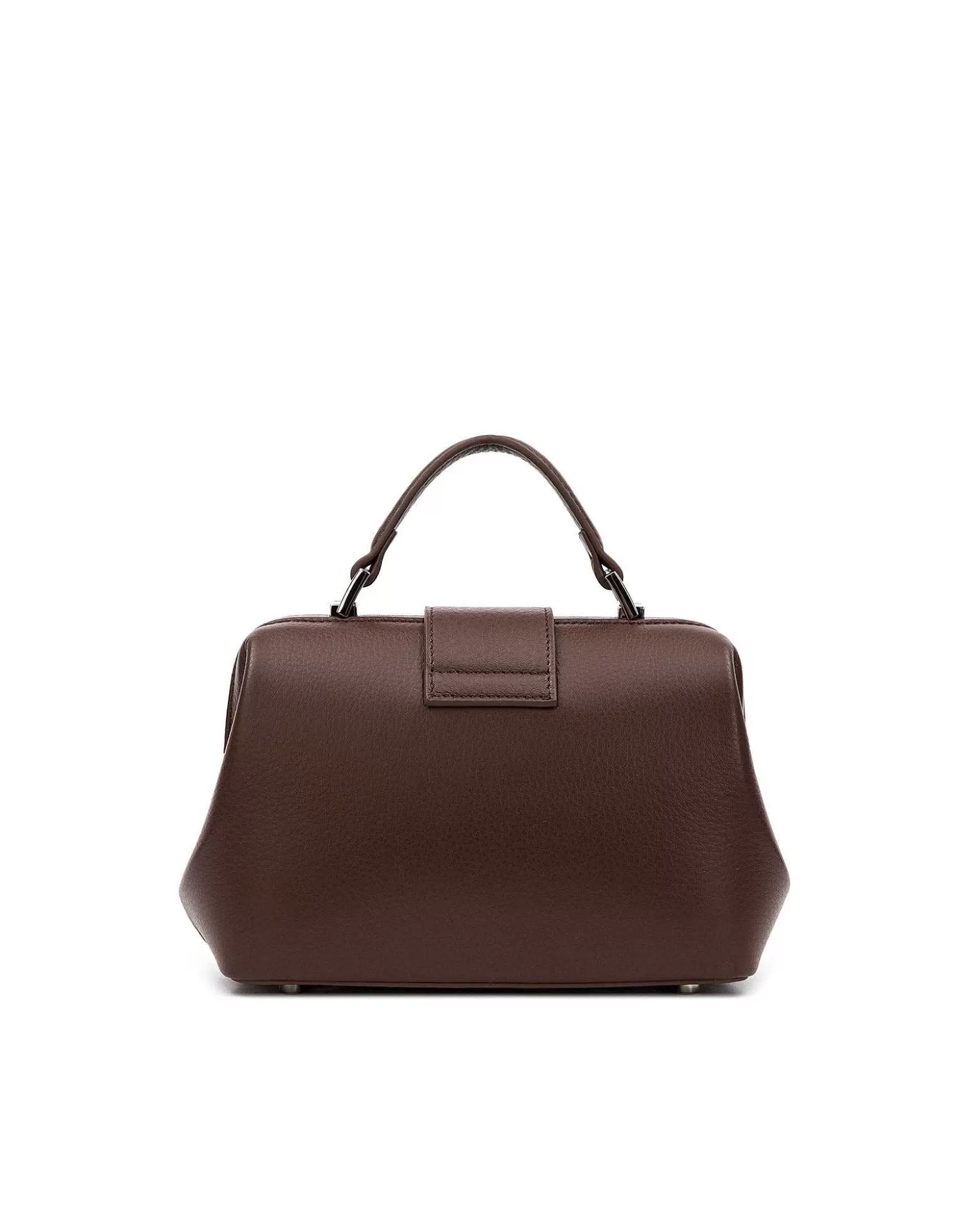 Top Handle Bags>Brandon Blackwood Elizabeth Doctor Bag Dark Brown Leather W/Silver Hardware