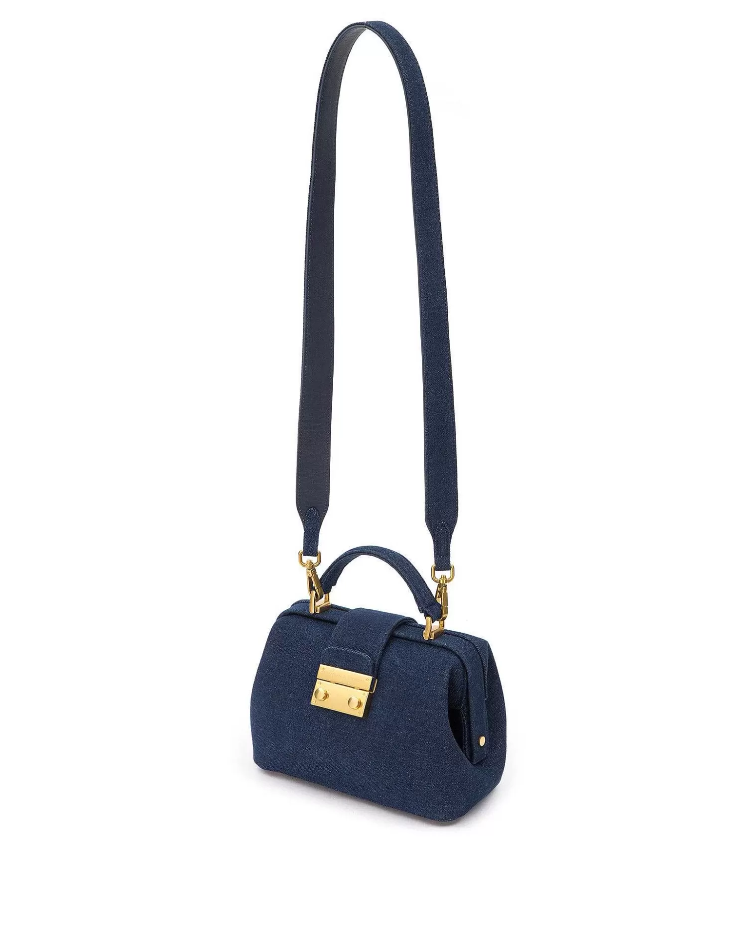 Top Handle Bags>Brandon Blackwood Elizabeth Doctor Bag Dark Denim