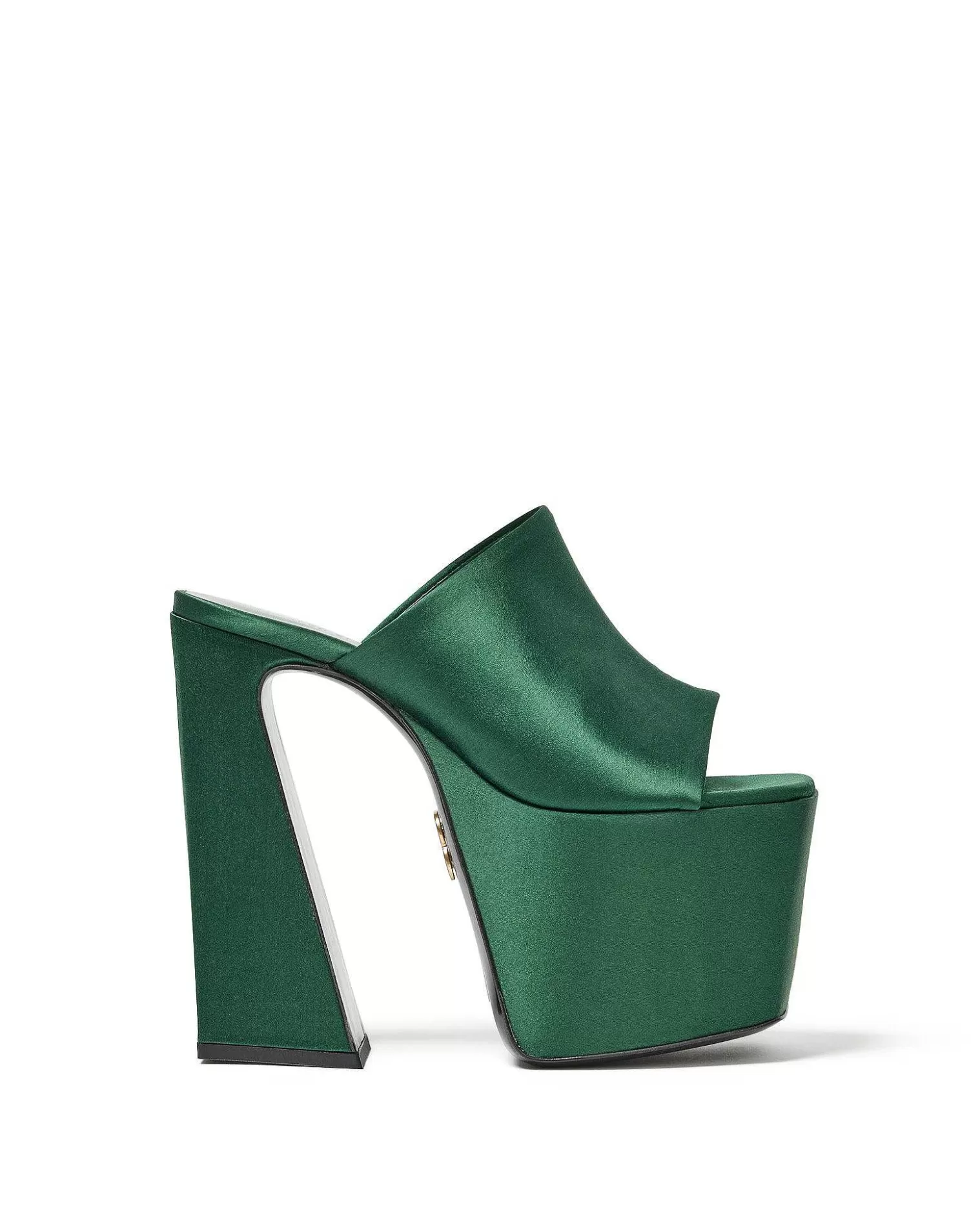 Platforms>Brandon Blackwood Harlo Mule Forest Green Satin