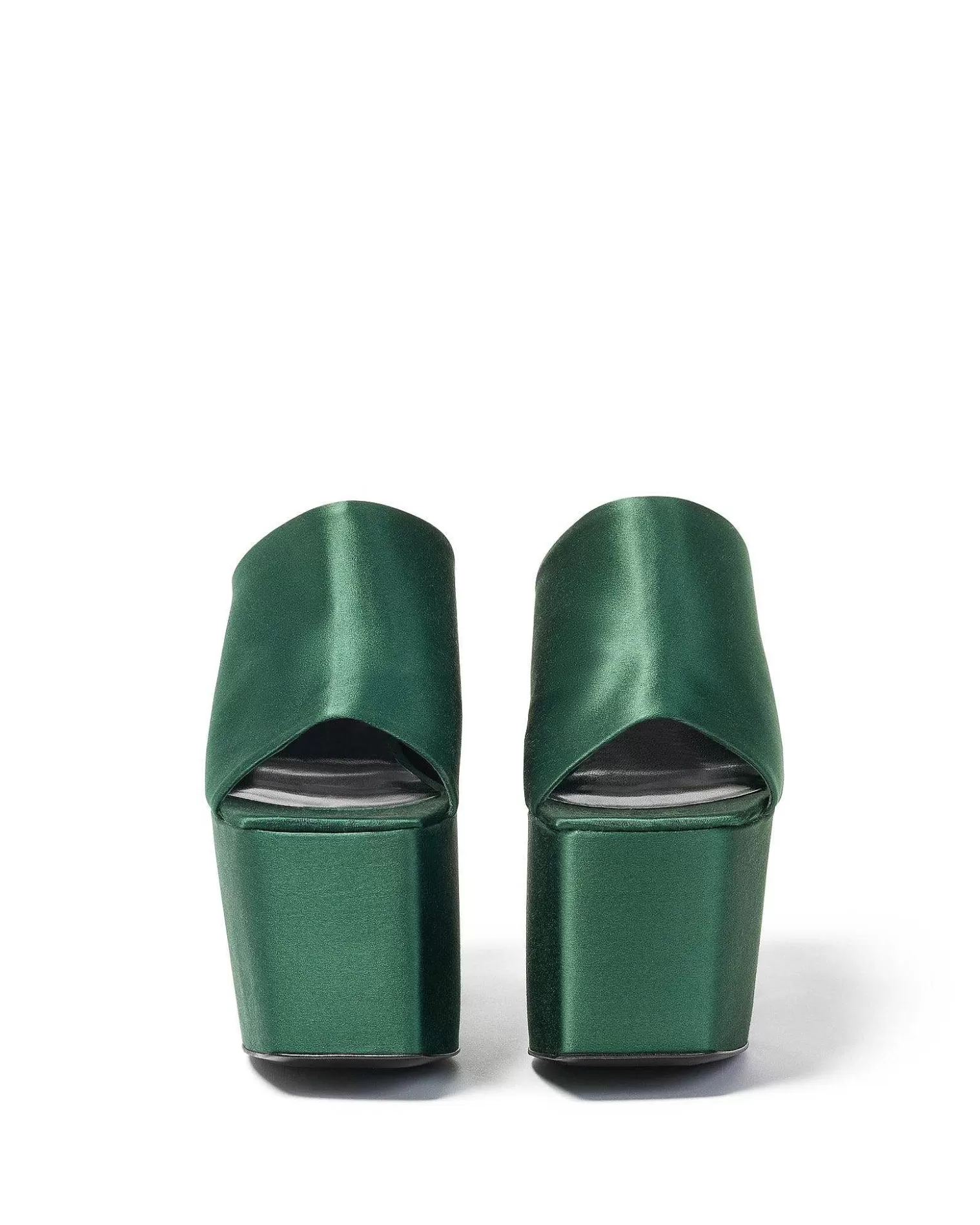 Platforms>Brandon Blackwood Harlo Mule Forest Green Satin