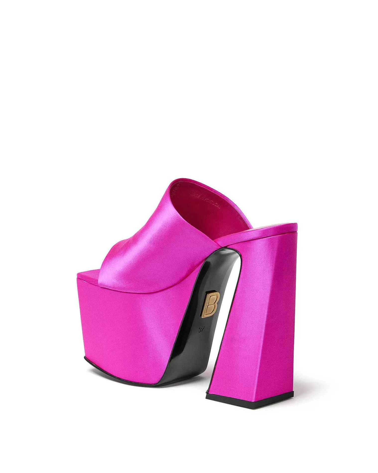 Platforms>Brandon Blackwood Harlo Mule Hot Pink Satin