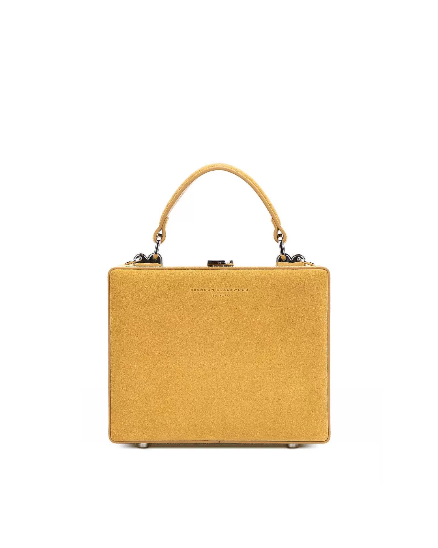 Top Handle Bags>Brandon Blackwood Kendrick Trunk Yellow Suede