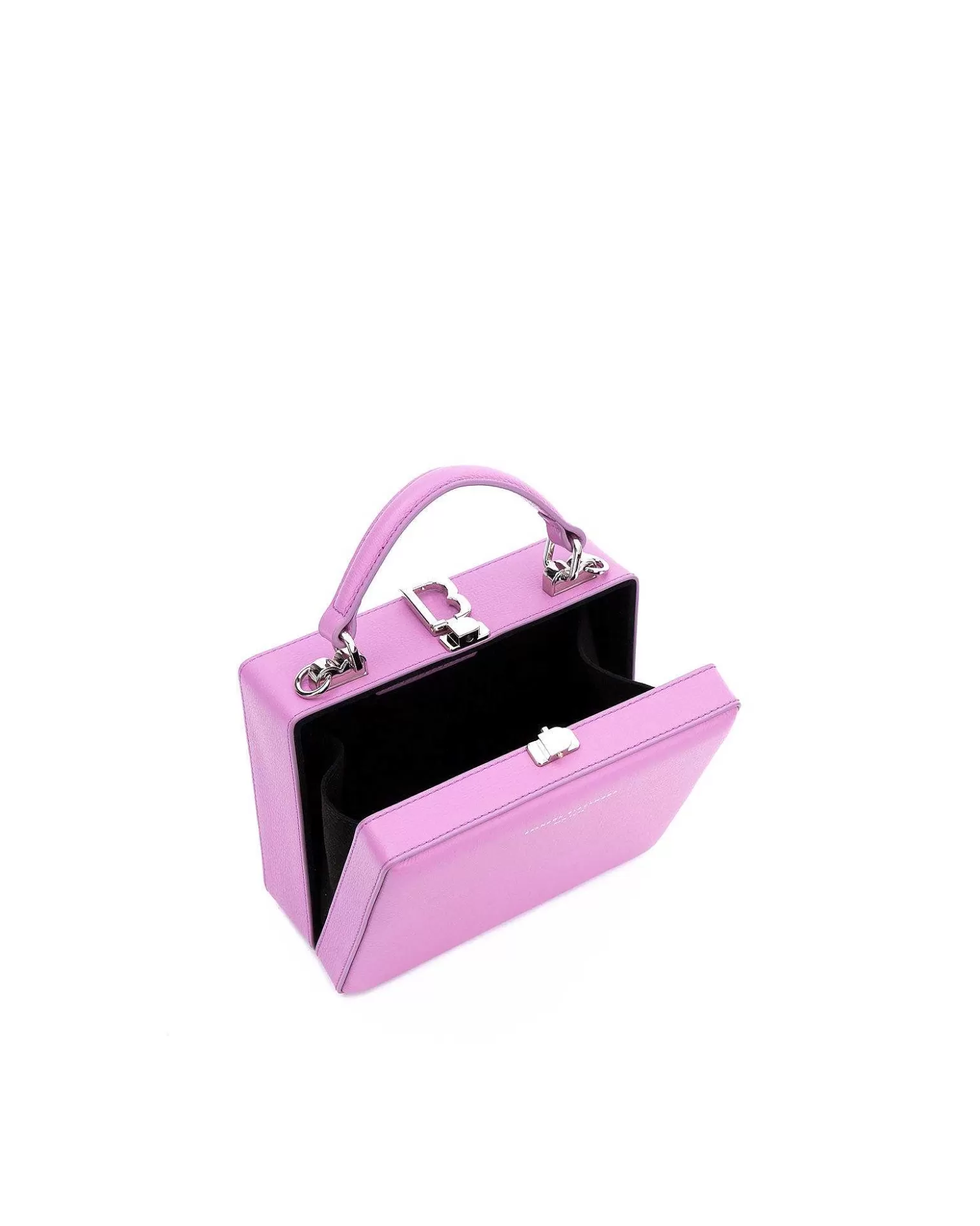 Top Handle Bags>Brandon Blackwood Kendrick Trunk Light Purple Leather W/Silver Hardware