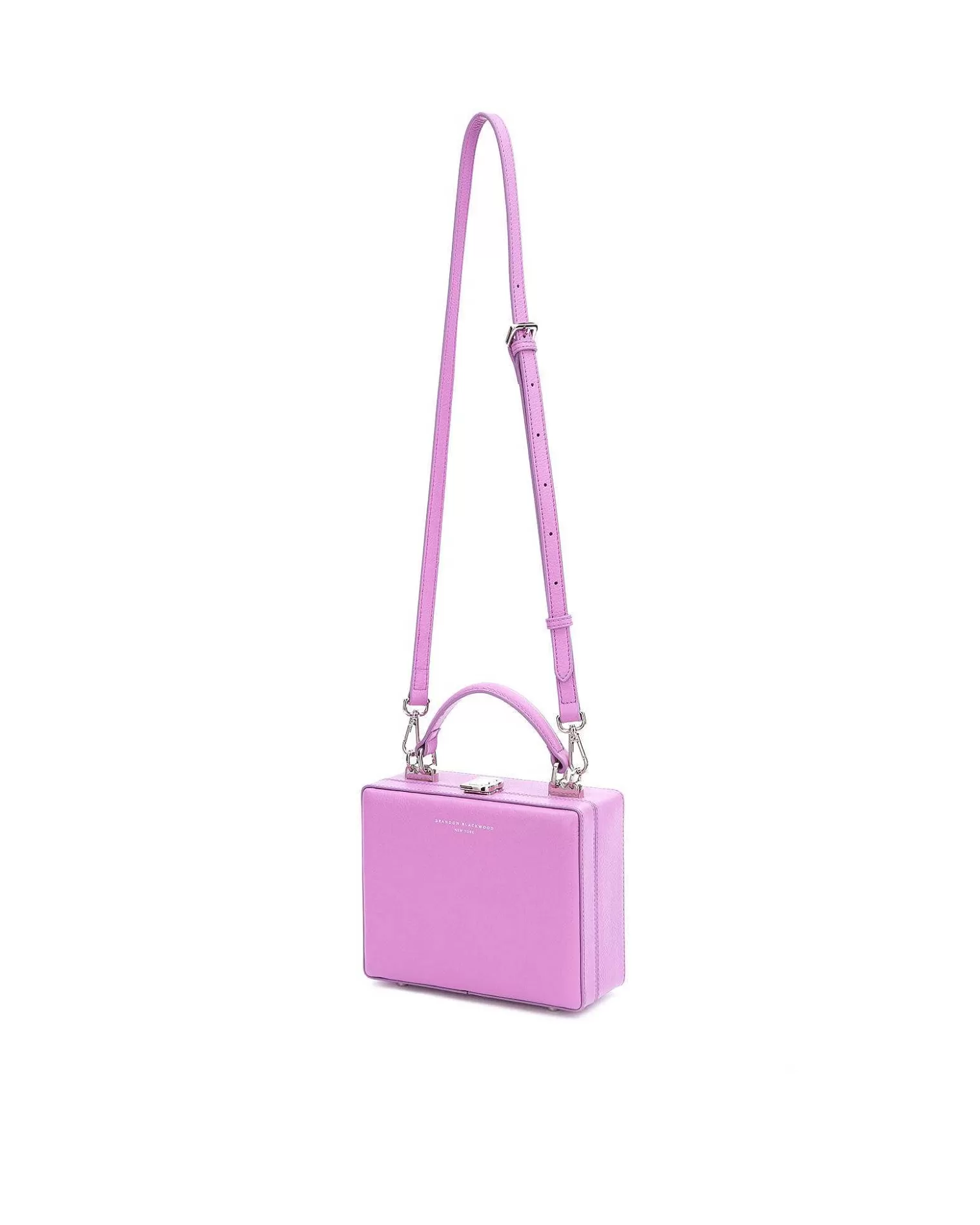 Top Handle Bags>Brandon Blackwood Kendrick Trunk Light Purple Leather W/Silver Hardware