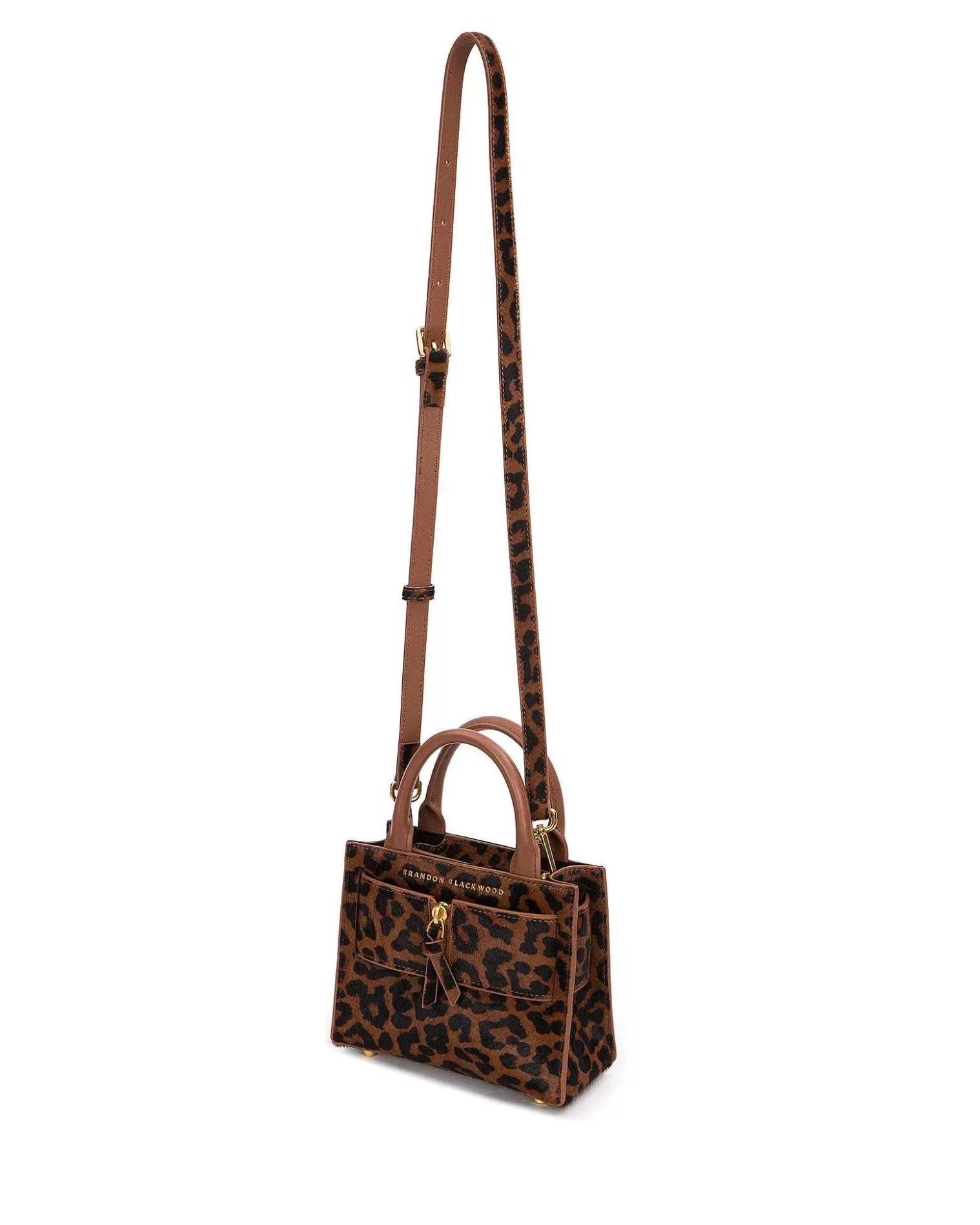 Top Handle Bags>Brandon Blackwood Kuei Bag Leopard Ponyhair