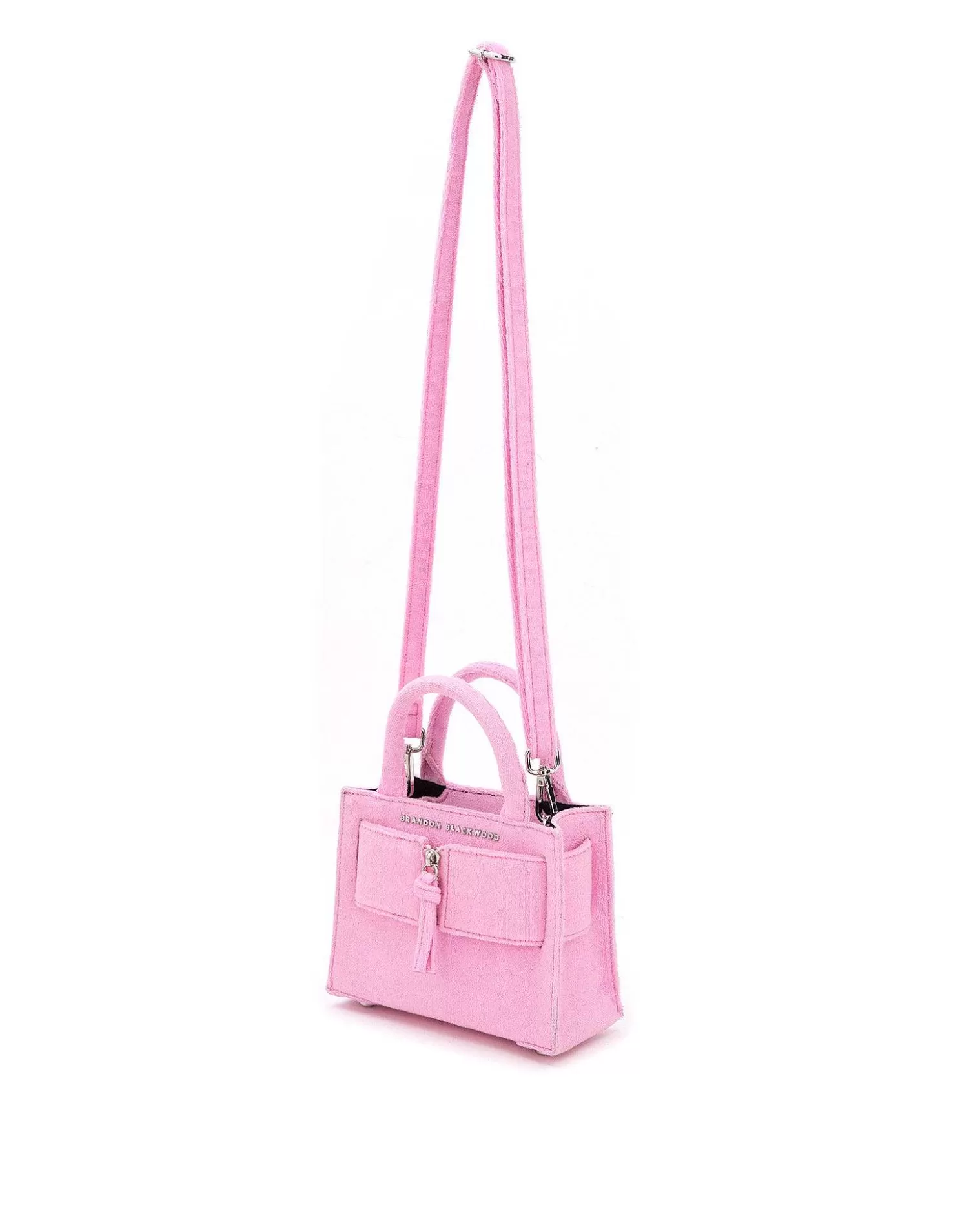 Crossbody Bags>Brandon Blackwood Kuei Bag Pink Terrycloth