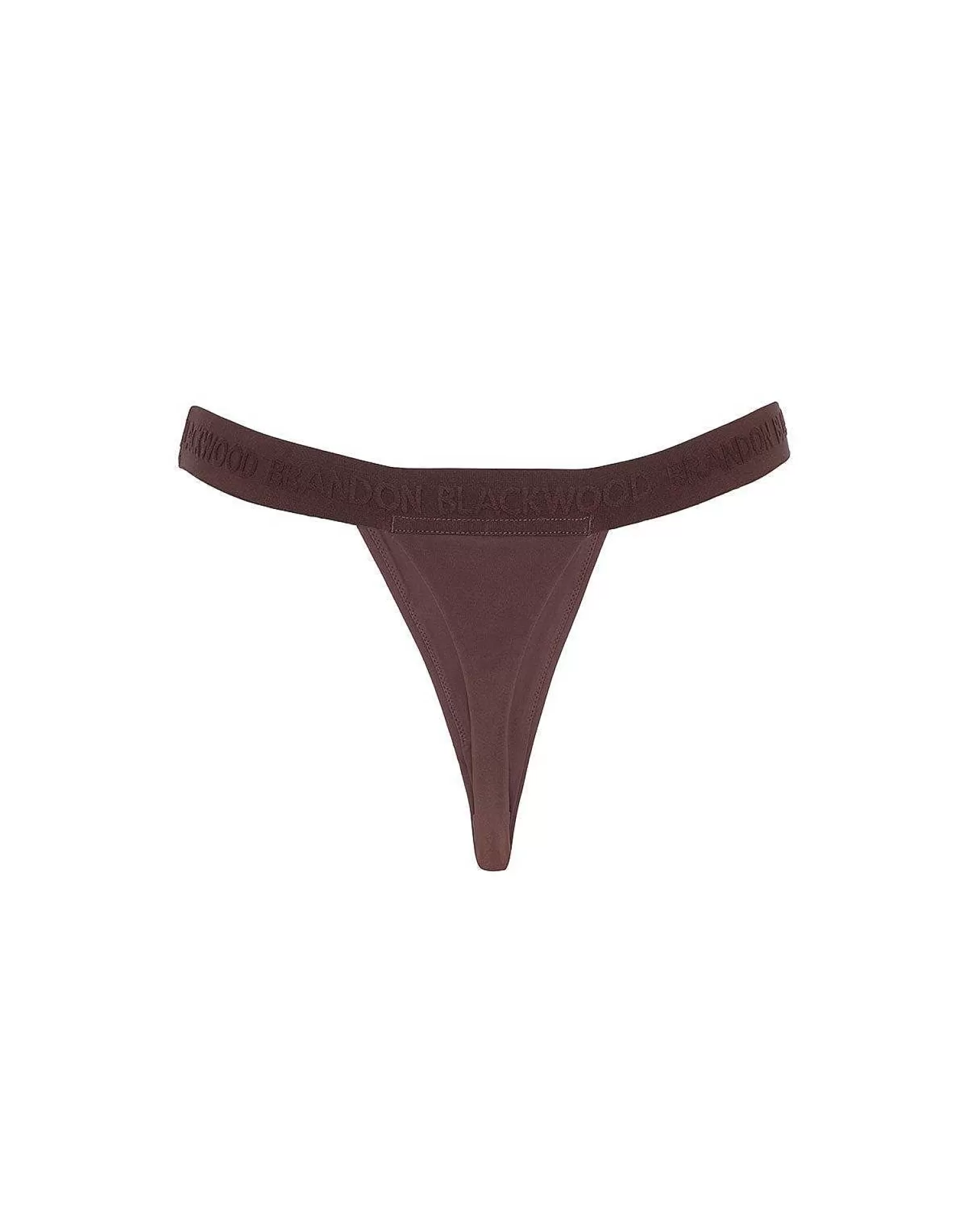 Bottoms>Brandon Blackwood Logo Swim Thong Brown