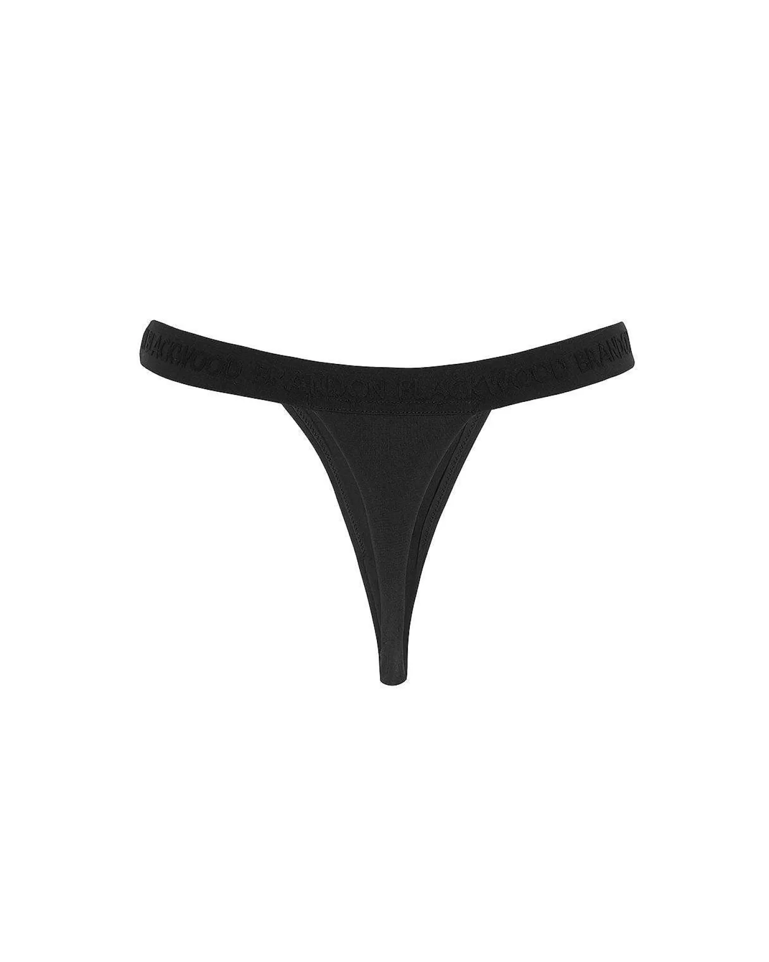 Bottoms>Brandon Blackwood Logo Swim Thong Black