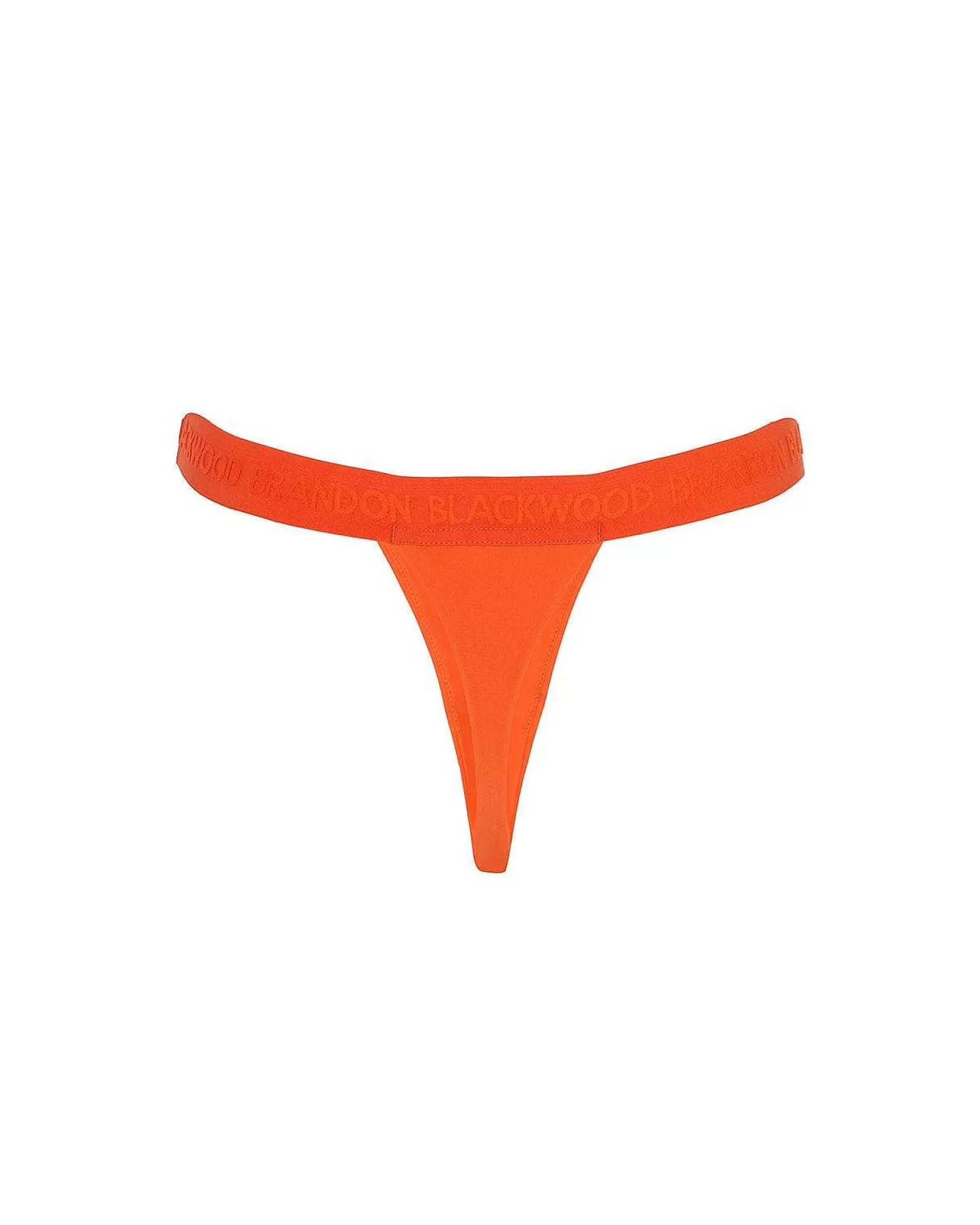 Bottoms>Brandon Blackwood Logo Swim Thong Orange