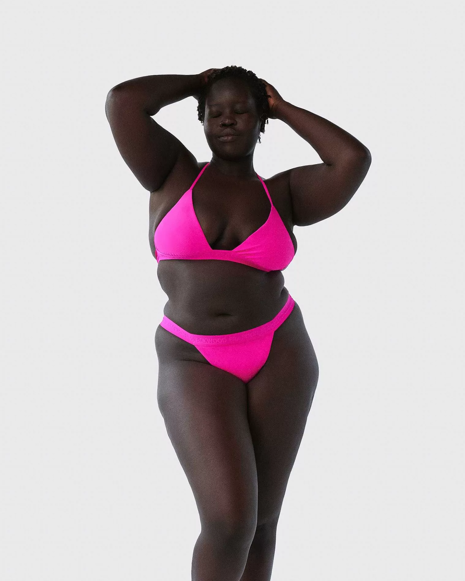 Bottoms>Brandon Blackwood Logo Swim Thong Hot Pink