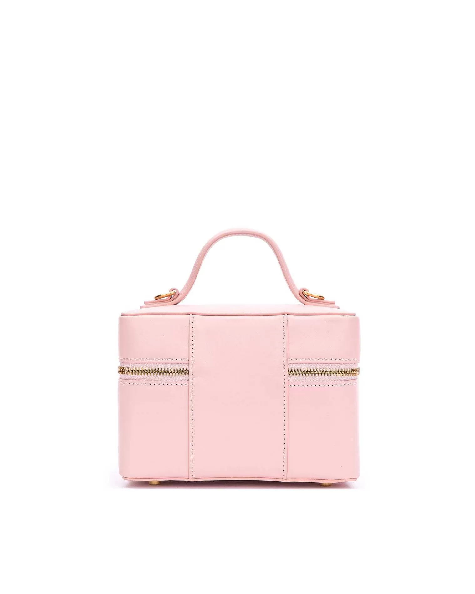 Makeup Bags>Brandon Blackwood Makeup Bag Pink Leather