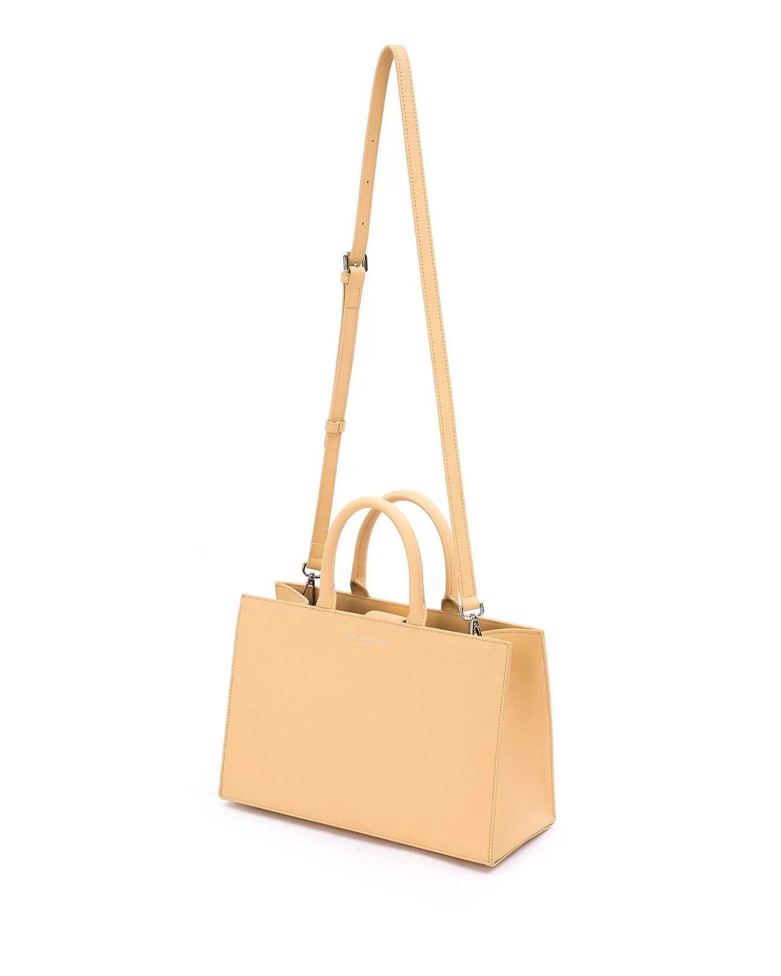 Crossbody Bags>Brandon Blackwood Marcy Ave Tote Beige Leather