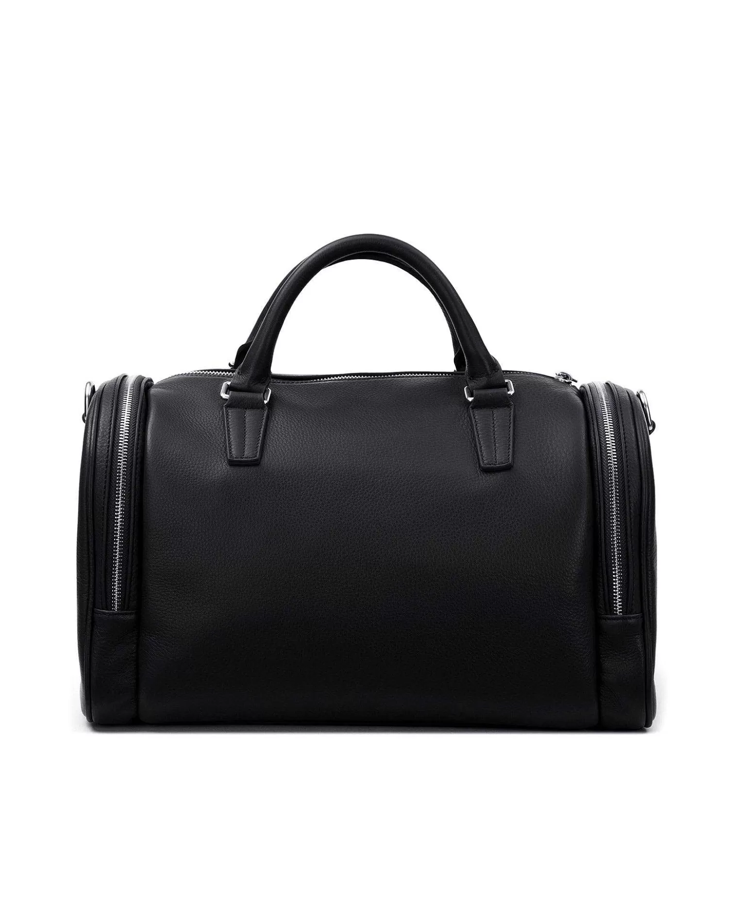 Duffle Bags>Brandon Blackwood Medium Duffle Black Leather