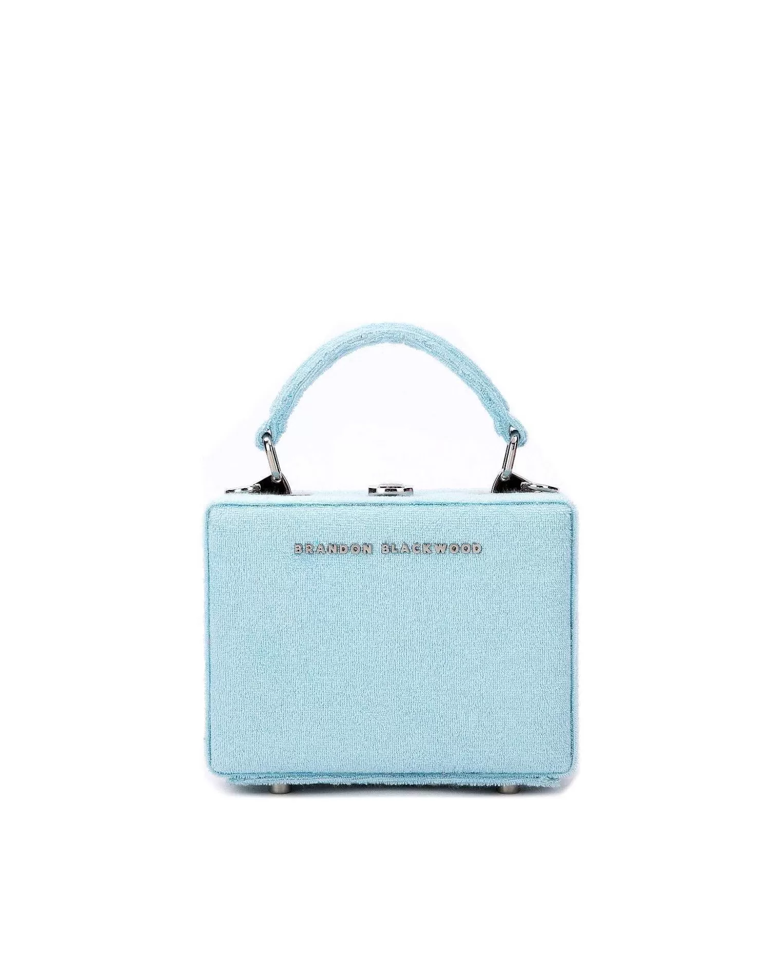 Crossbody Bags>Brandon Blackwood Mini Kendrick Trunk Powder Blue Terrycloth