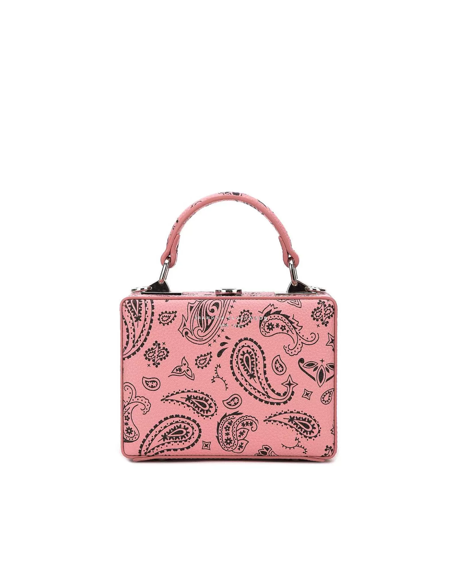 Crossbody Bags>Brandon Blackwood Mini Kendrick Trunk Pink Bandana Vegan Leather