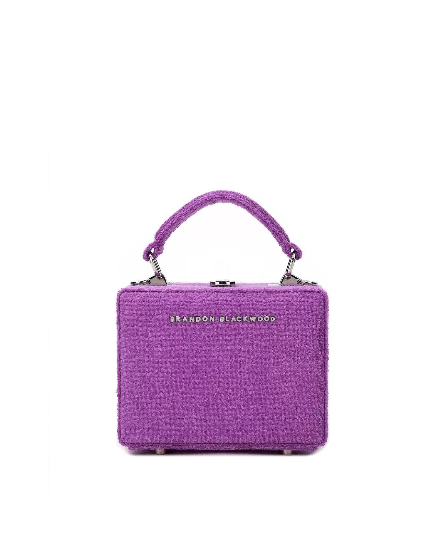 Crossbody Bags>Brandon Blackwood Mini Kendrick Trunk Deep Purple Terrycloth