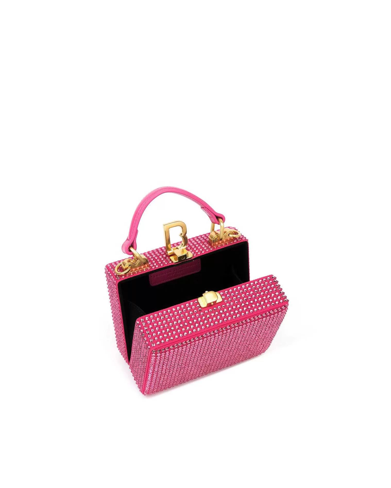 Crossbody Bags>Brandon Blackwood Mini Kendrick Trunk Rose Mini Crystals