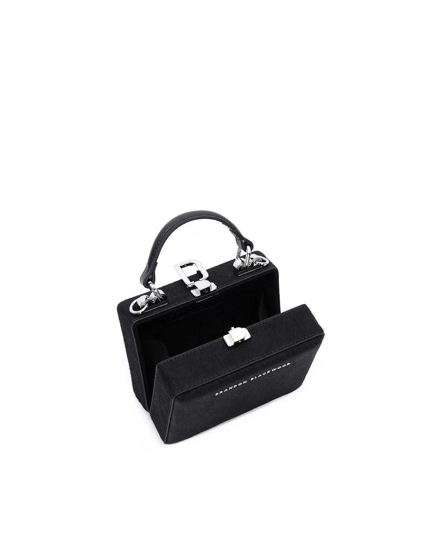 Top Handle Bags>Brandon Blackwood Mini Kendrick Trunk Black Ponyhair