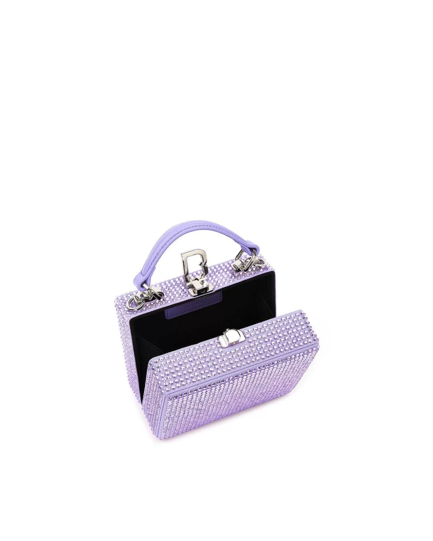 Crossbody Bags>Brandon Blackwood Mini Kendrick Trunk Violet Mini Crystals