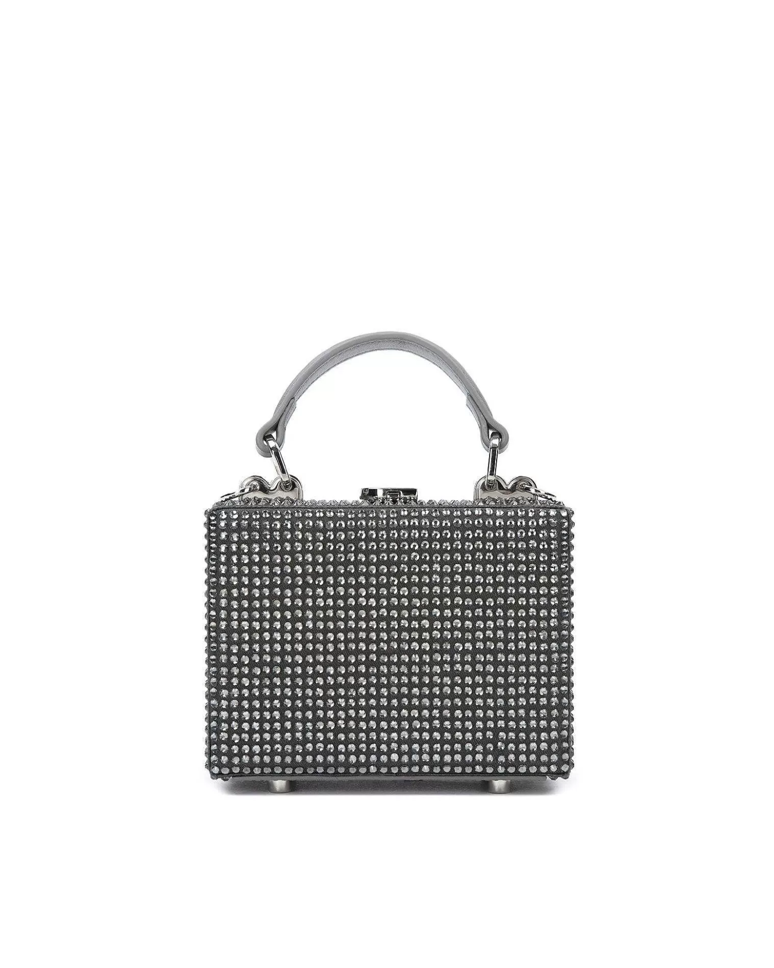 Crossbody Bags>Brandon Blackwood Mini Kendrick Trunk Grey Diamond Mini Crystals