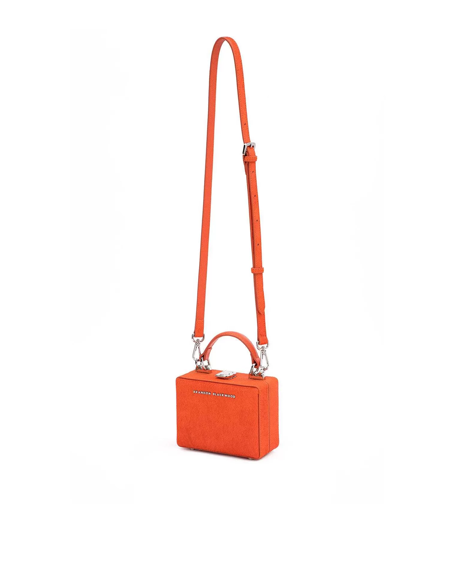 Top Handle Bags>Brandon Blackwood Mini Kendrick Trunk Burnt Orange Ponyhair