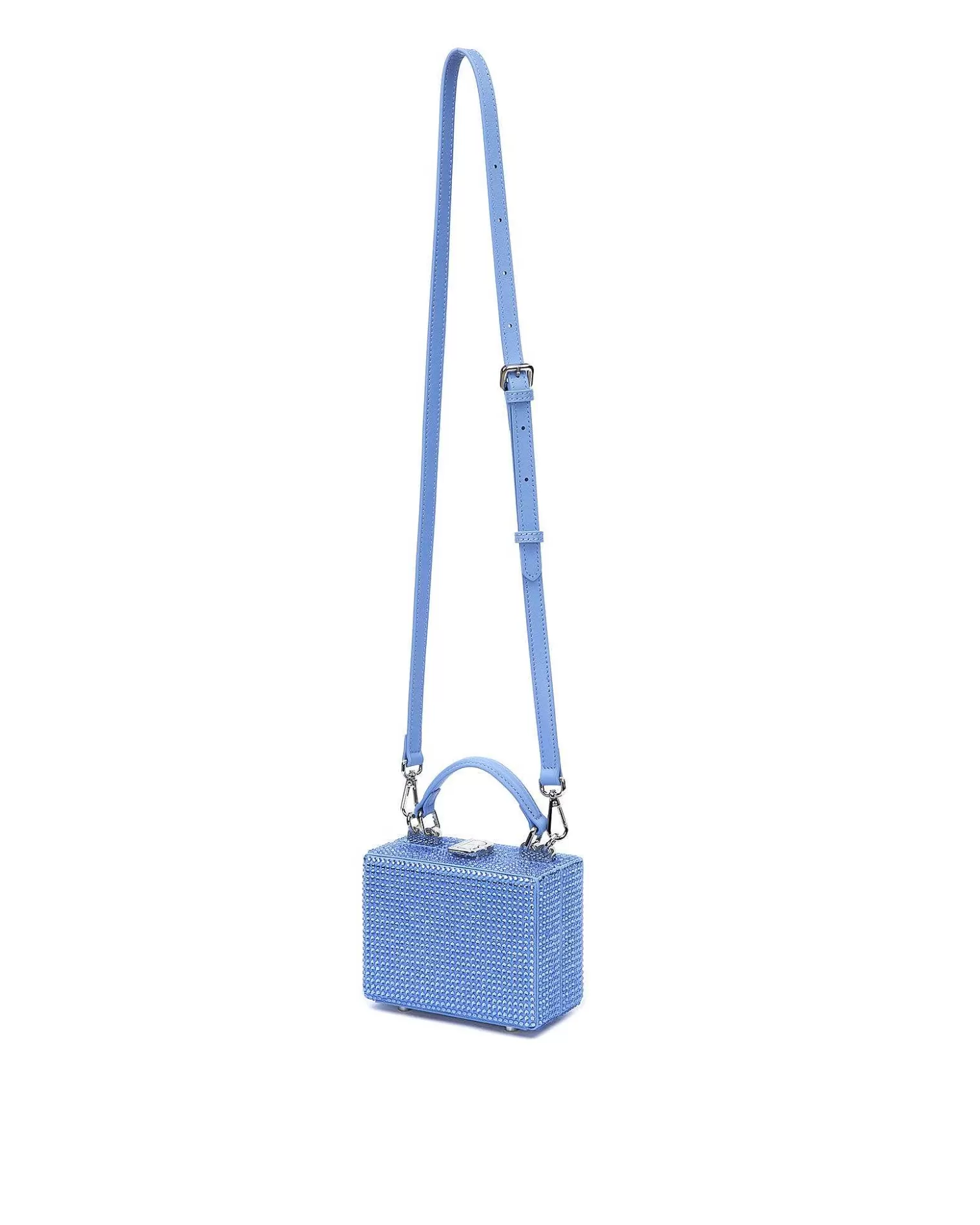 Crossbody Bags>Brandon Blackwood Mini Kendrick Trunk Light Sapphire Mini Crystals