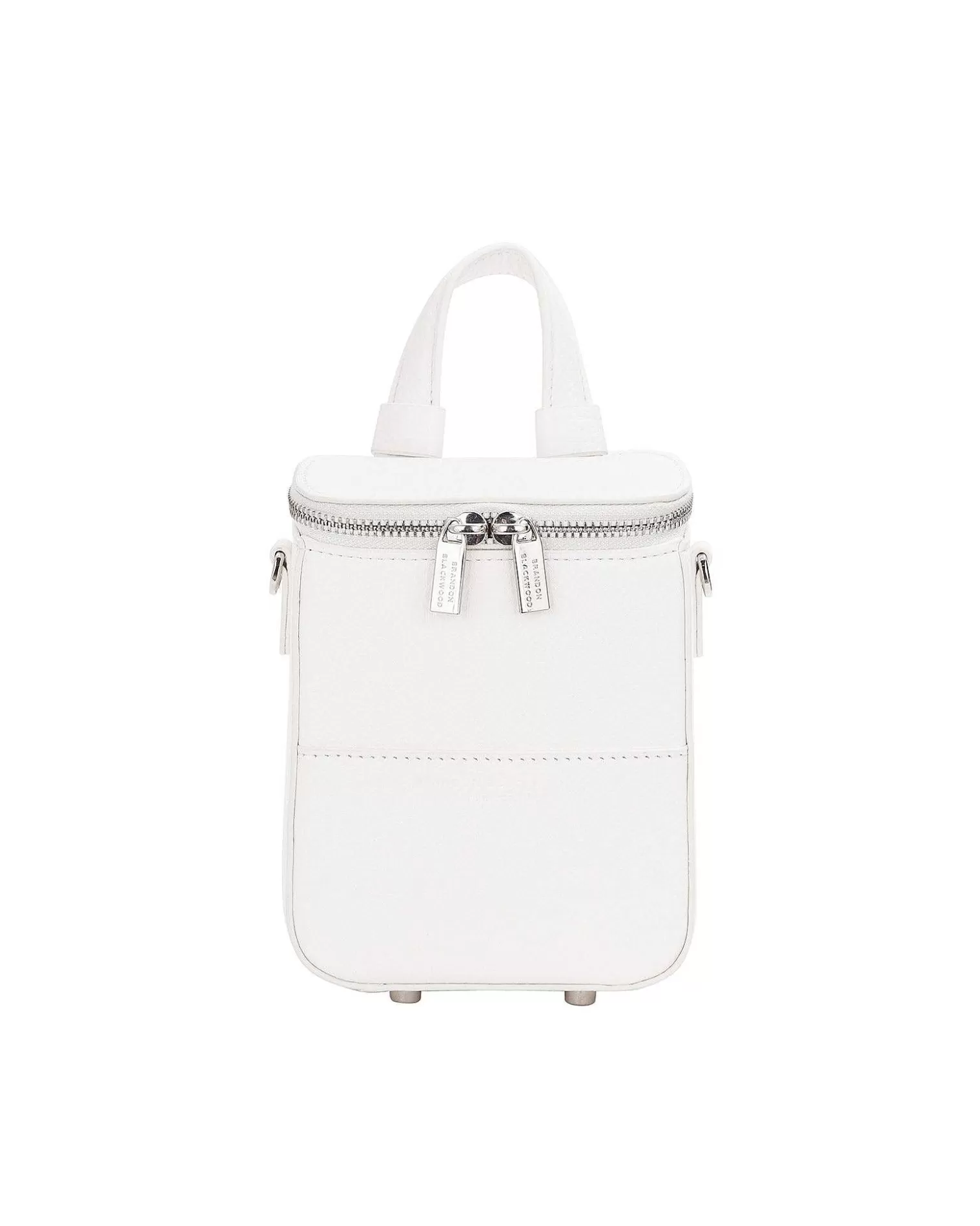 Crossbody Bags>Brandon Blackwood Mini Portmore White Leather