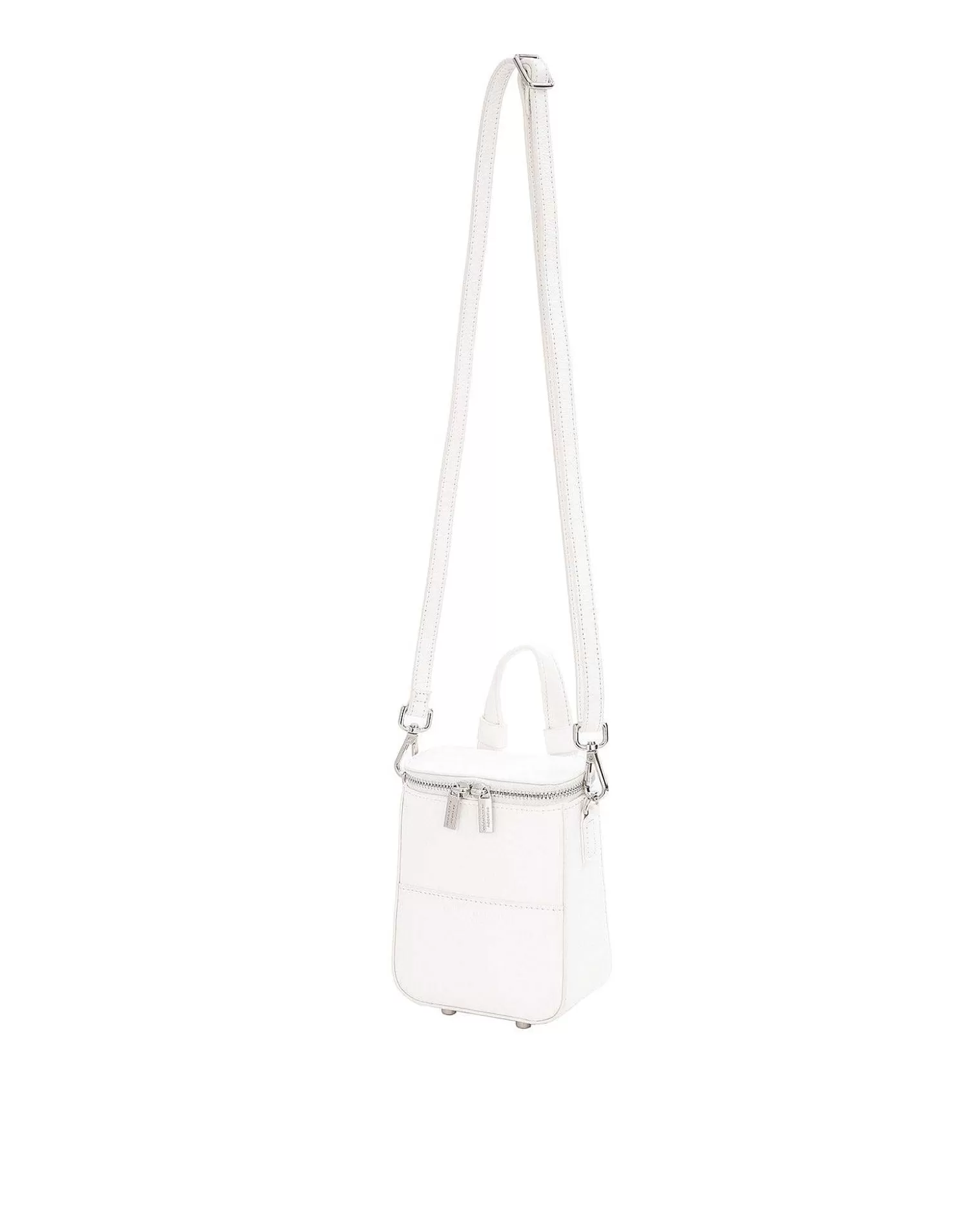 Crossbody Bags>Brandon Blackwood Mini Portmore White Leather