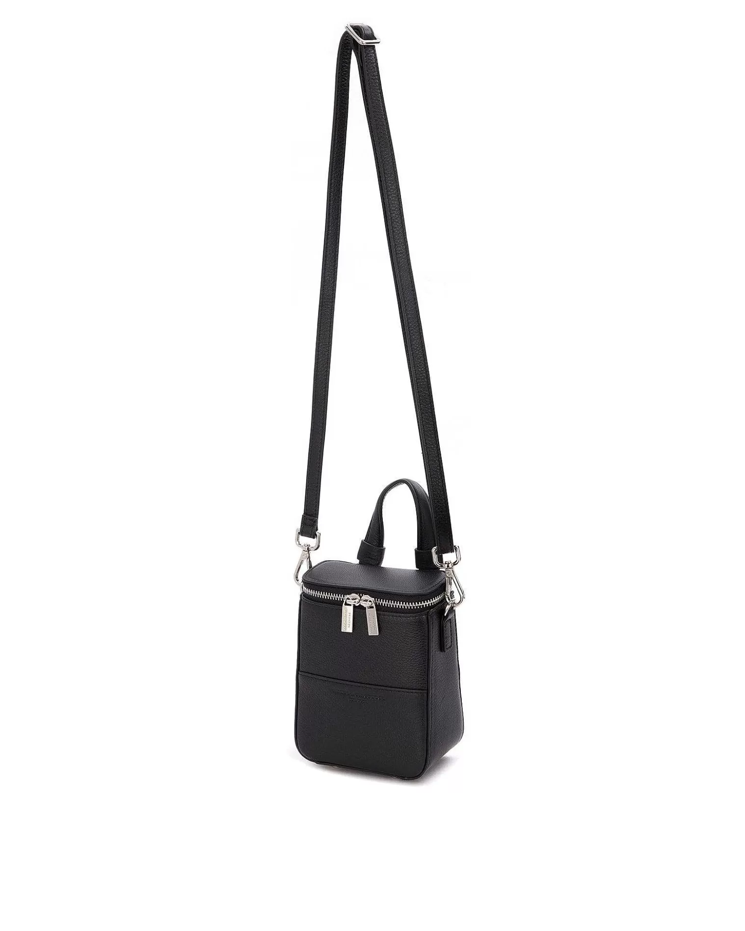 Crossbody Bags>Brandon Blackwood Mini Portmore Black Leather