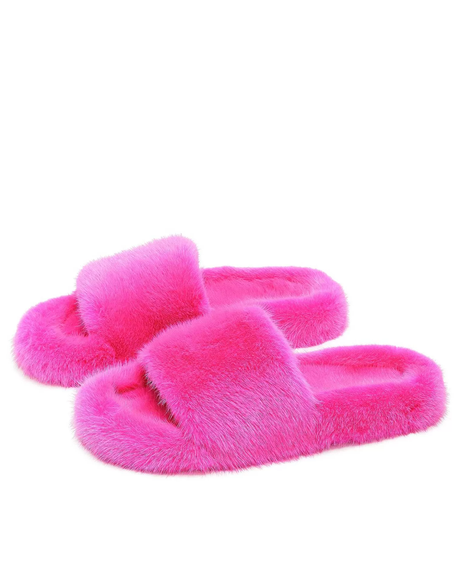 Sandals>Brandon Blackwood Mink Slides Hot Pink