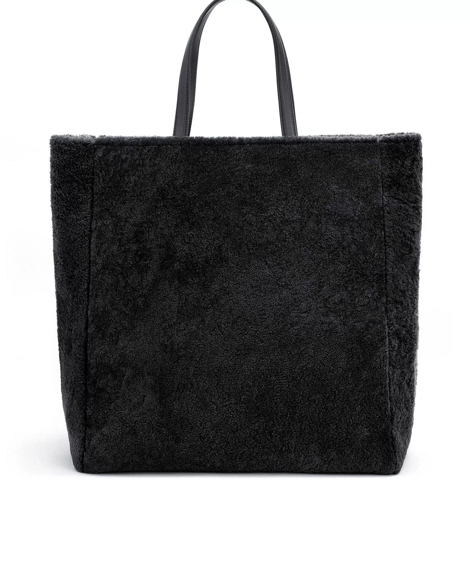 Tote Bags>Brandon Blackwood Morell Tote Black Shearling