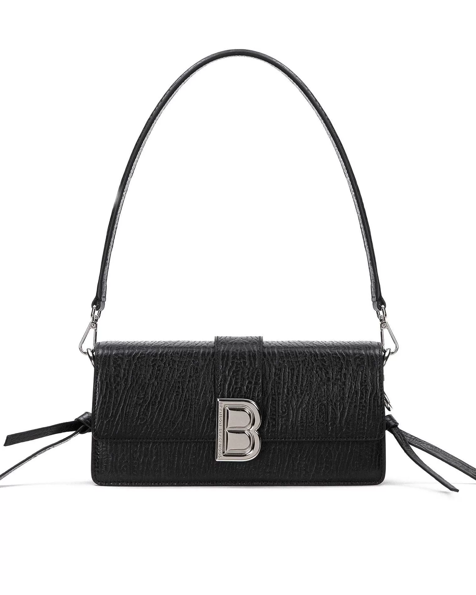 Shoulder Bags>Brandon Blackwood Nia Bag Black Scratch Leather