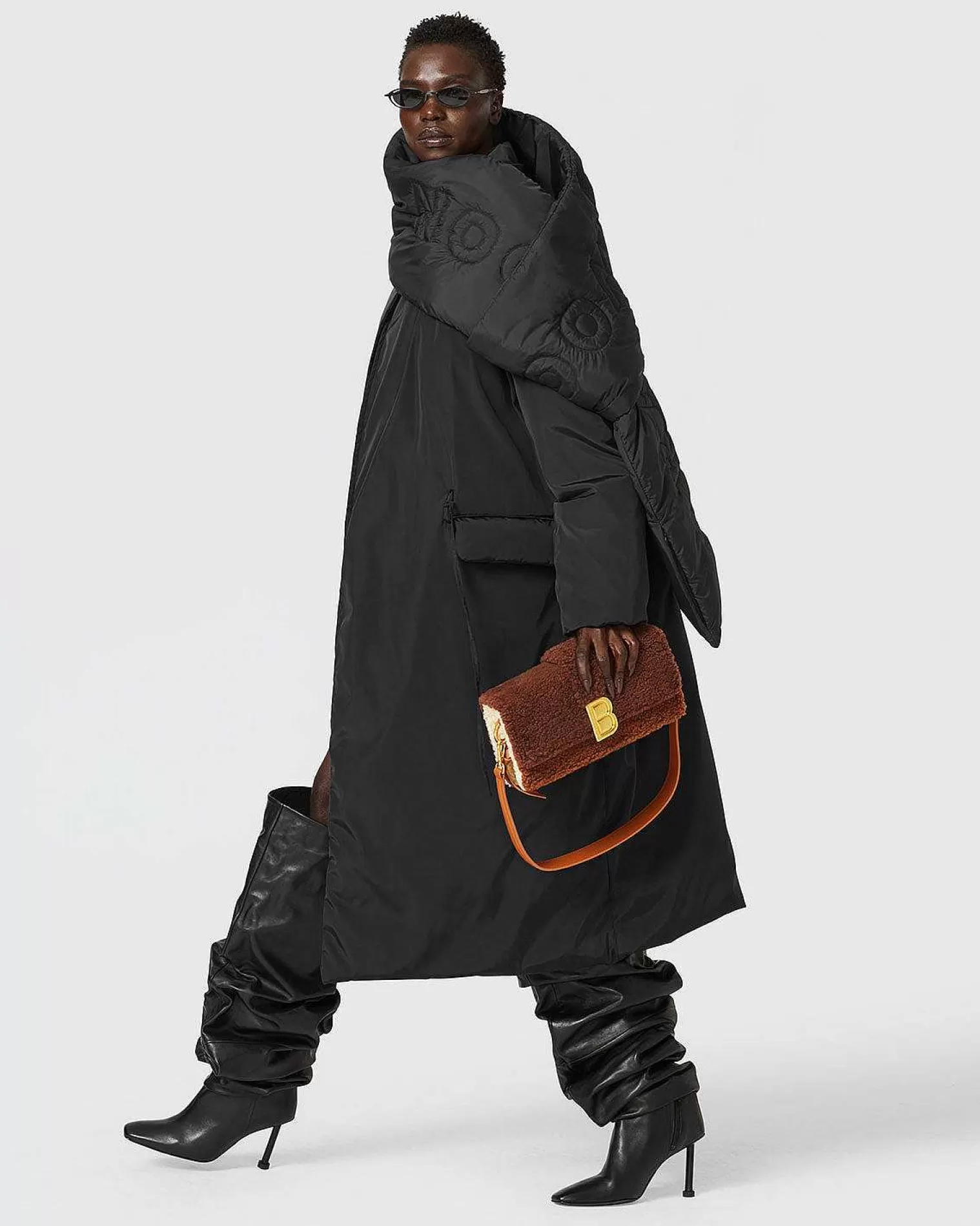 Shoulder Bags>Brandon Blackwood Nia Bag Multi Brown Shearling