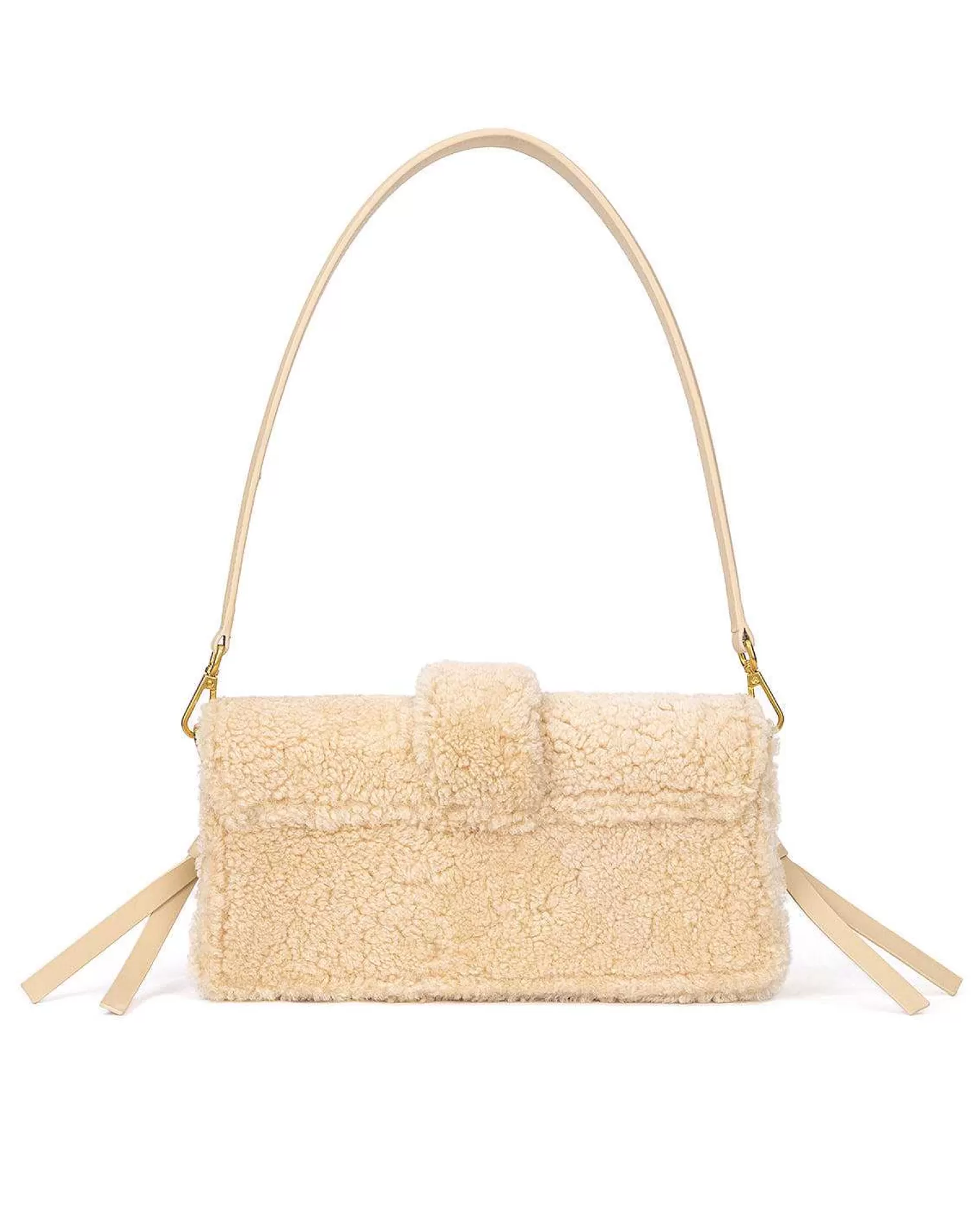 Shoulder Bags>Brandon Blackwood Nia Bag Cream Shearling