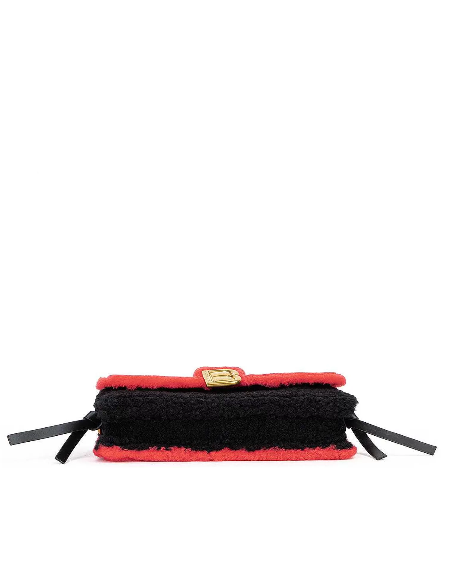 Shoulder Bags>Brandon Blackwood Nia Bag Black/Red Shearling