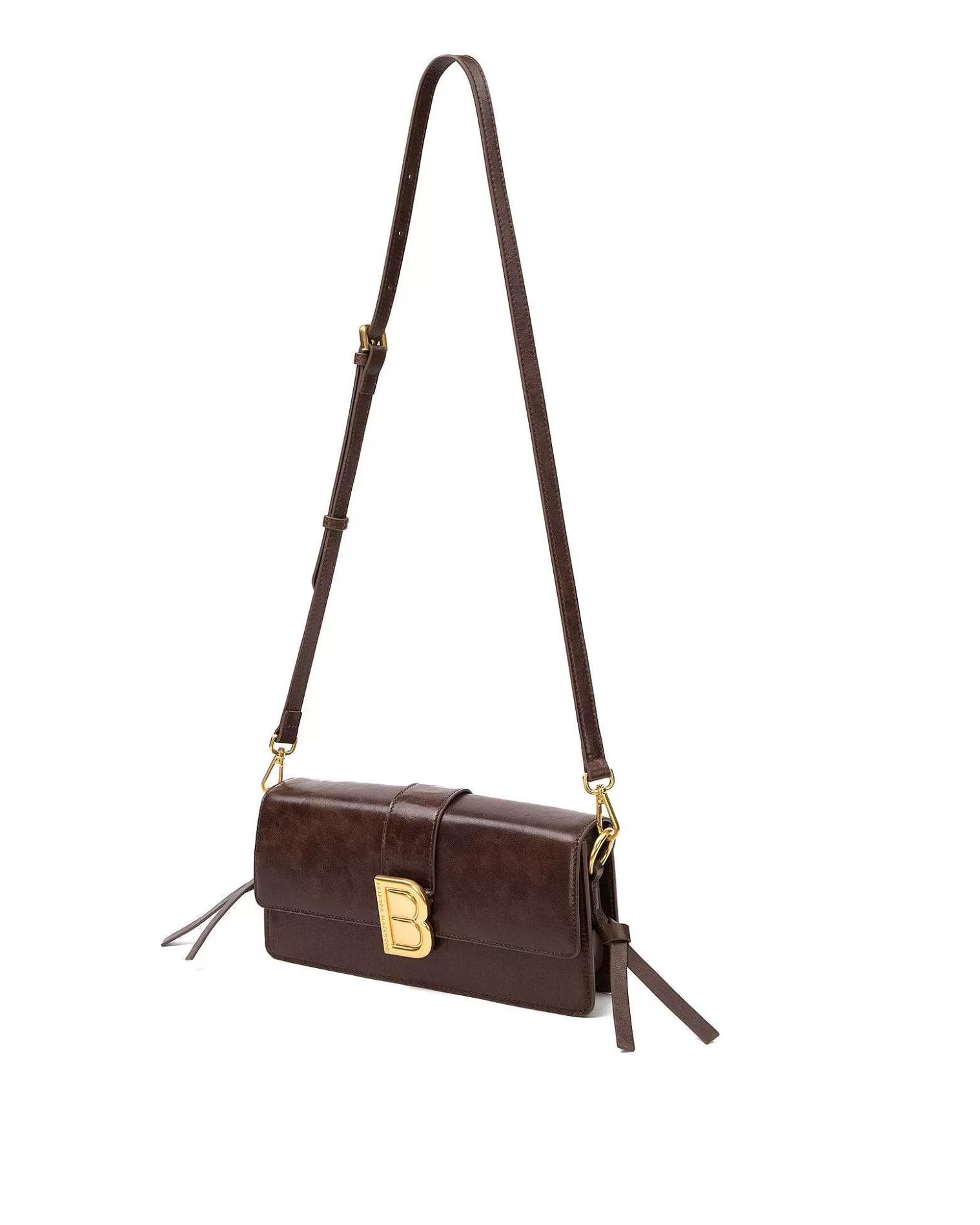 Shoulder Bags>Brandon Blackwood Nia Bag Brown Cracked Leather