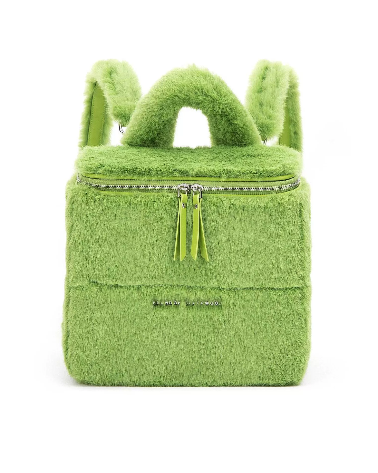 Backpacks>Brandon Blackwood Portmore Backpack Green Faux Mink