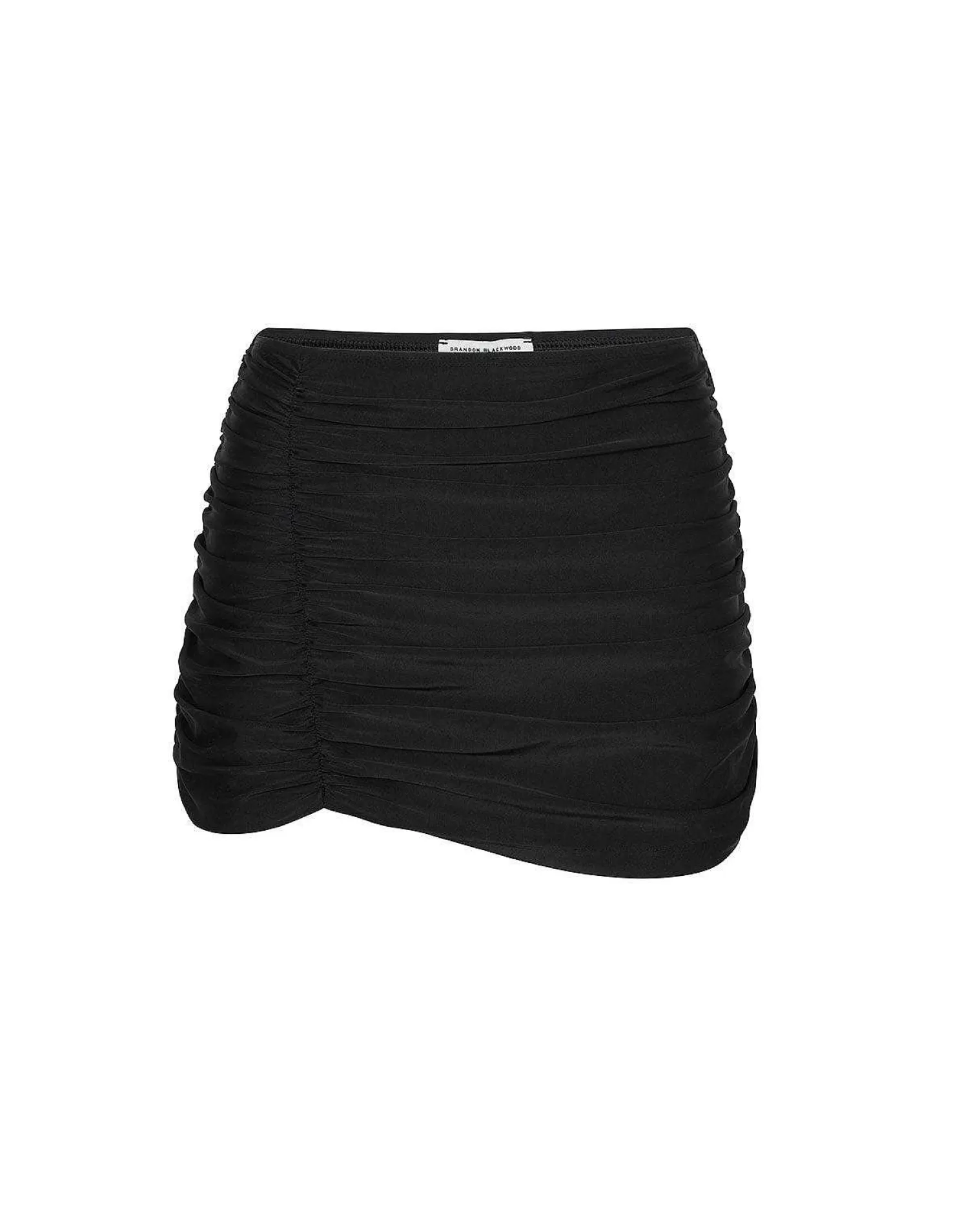 Bottoms>Brandon Blackwood Ruched Swim Skirt Black