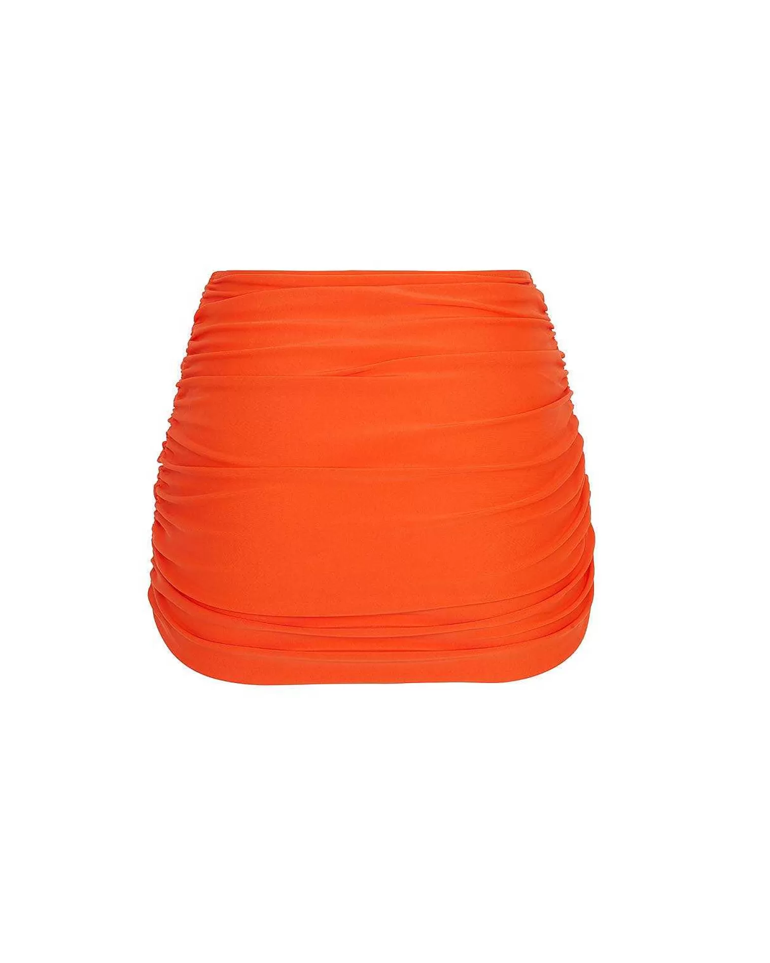 Bottoms>Brandon Blackwood Ruched Swim Skirt Orange