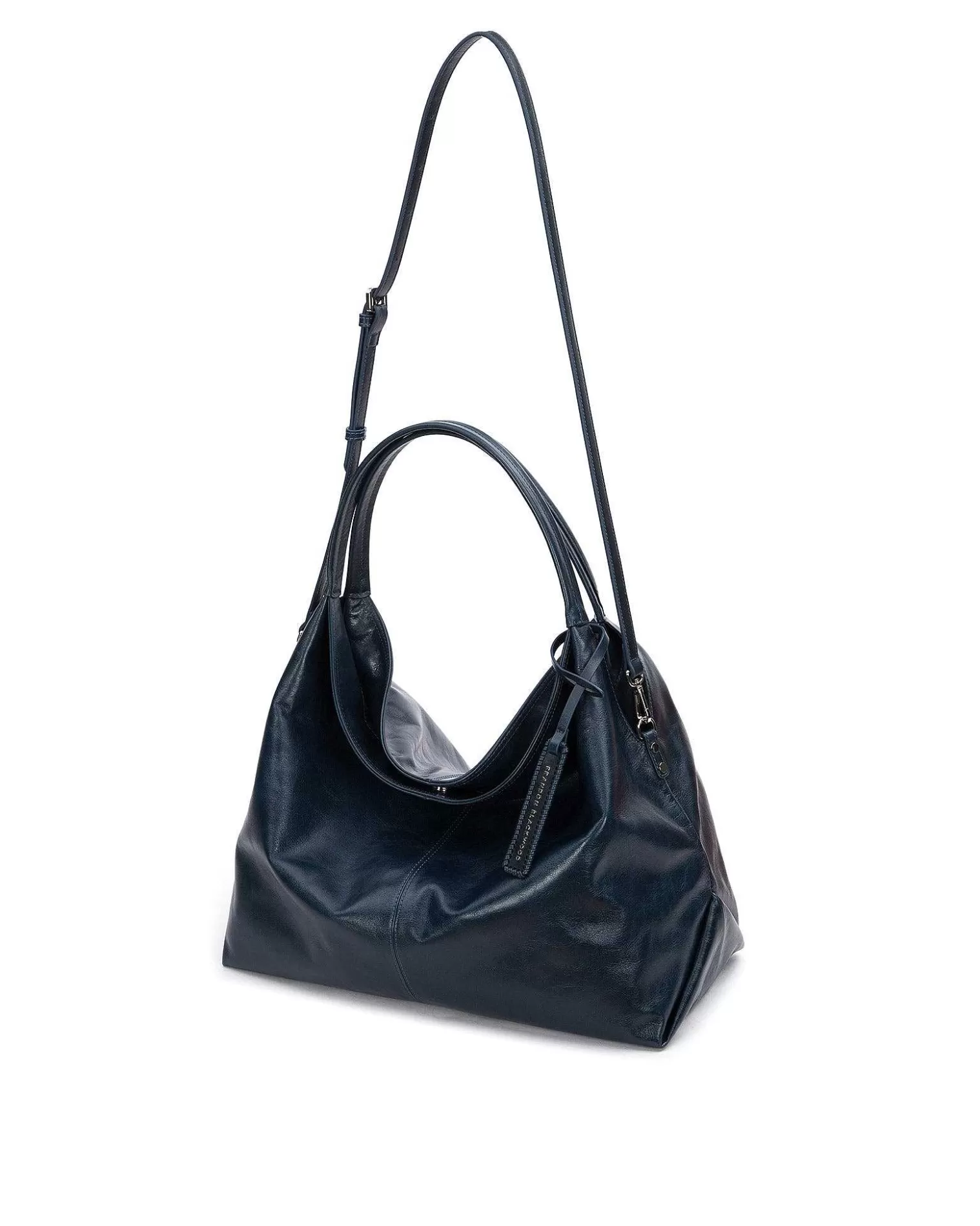 Crossbody Bags>Brandon Blackwood Sylvia Bag Blue Cracked Leather