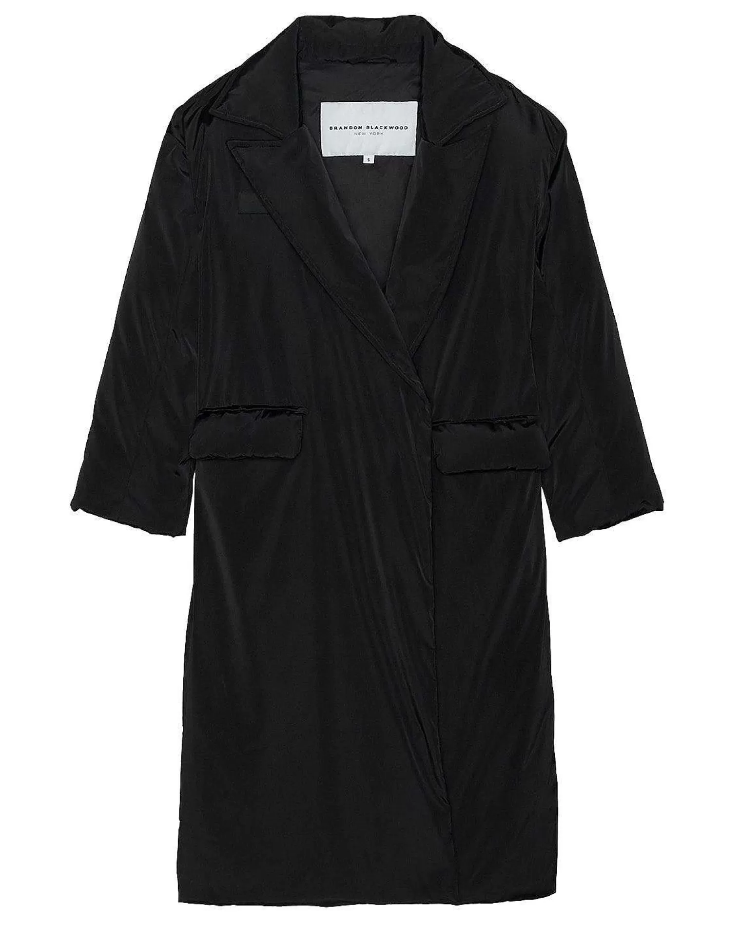 Outerwear>Brandon Blackwood Tailored Puffer Coat Black Nylon