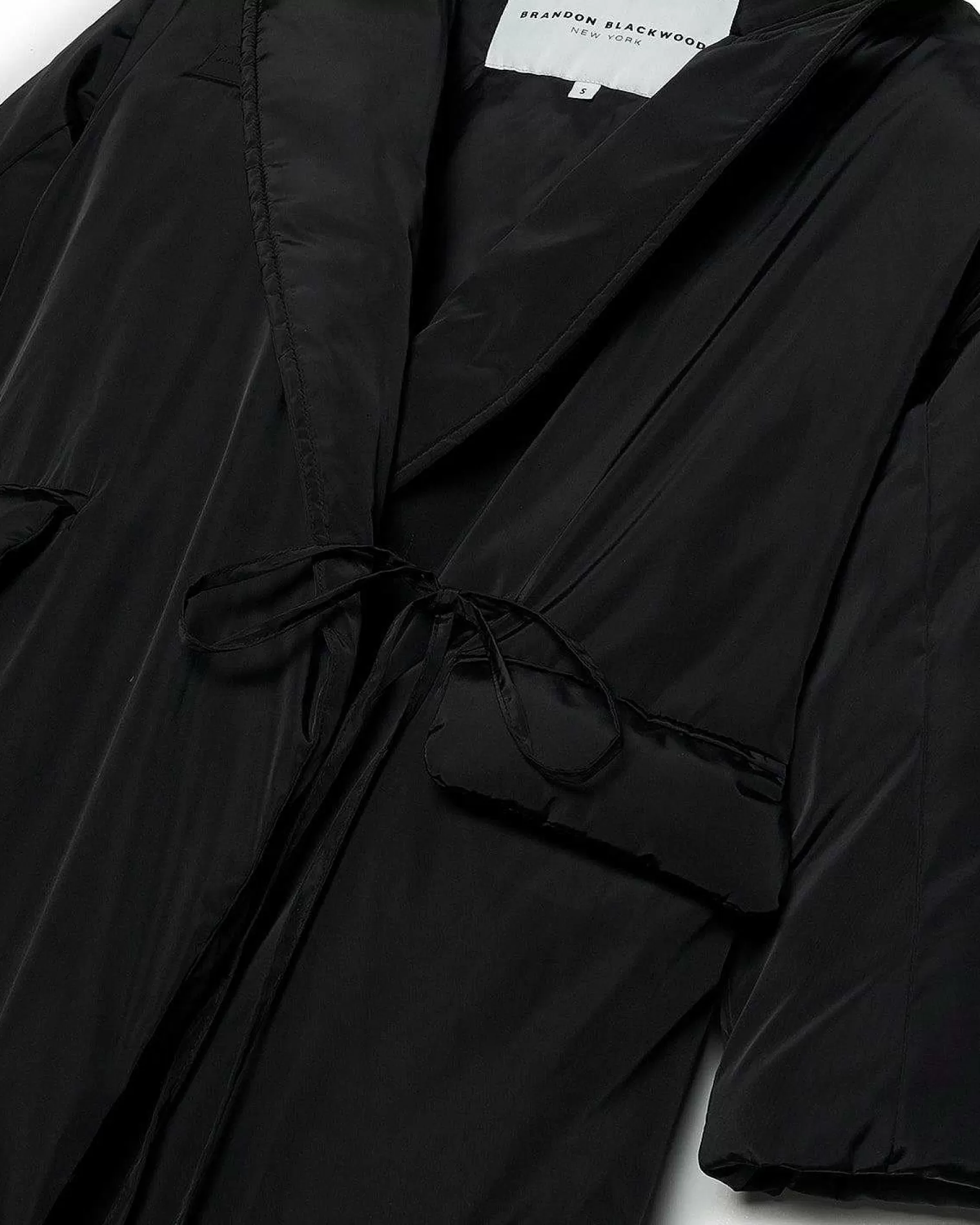 Outerwear>Brandon Blackwood Tailored Puffer Coat Black Nylon